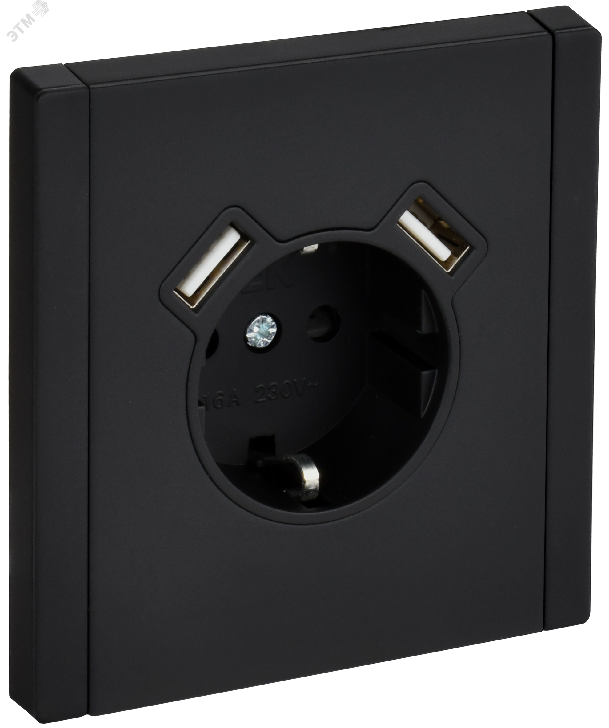 Изображение товара Розетка 1-местная с заземлением и USB A+A 3,1А IEK FORTE&PIANO