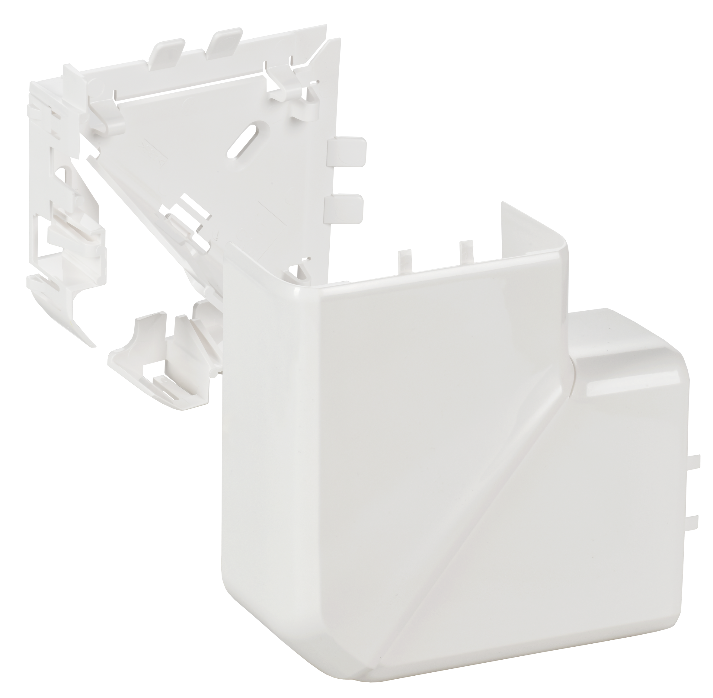 DLP Угол плоский 90град для кабель-канала 105х50мм белый