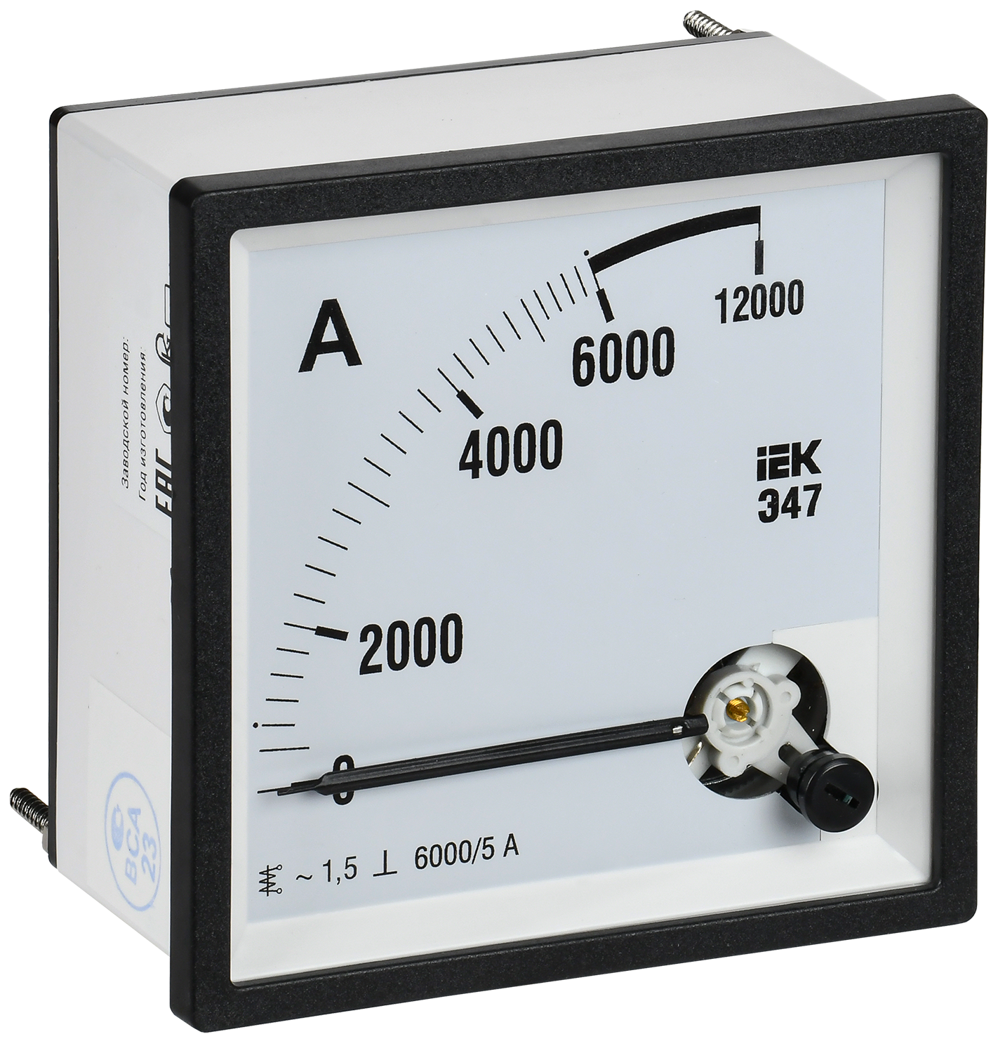 Амперметр Э47 6000/5А класс точности 1,5 96х96 мм
