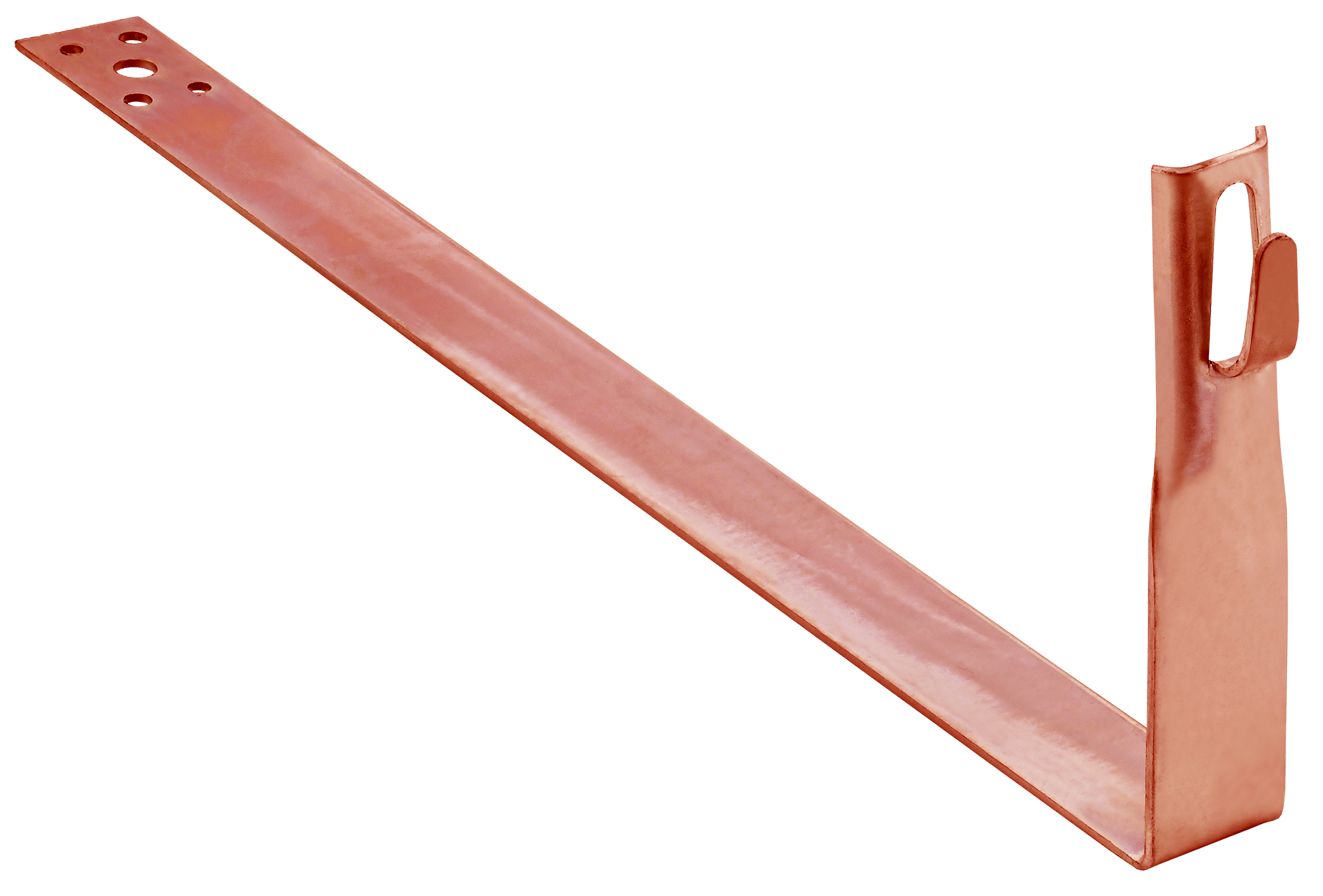 Держатель проводника круглого 6-8 мм черепичная кровля L 380 мм медь