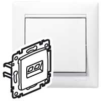 Розетка компьютерная RJ45 категория 5Е UTP с захватами белый VALENA DIY