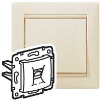 Розетка телефонная RJ11 слоновая кость VALENA DIY