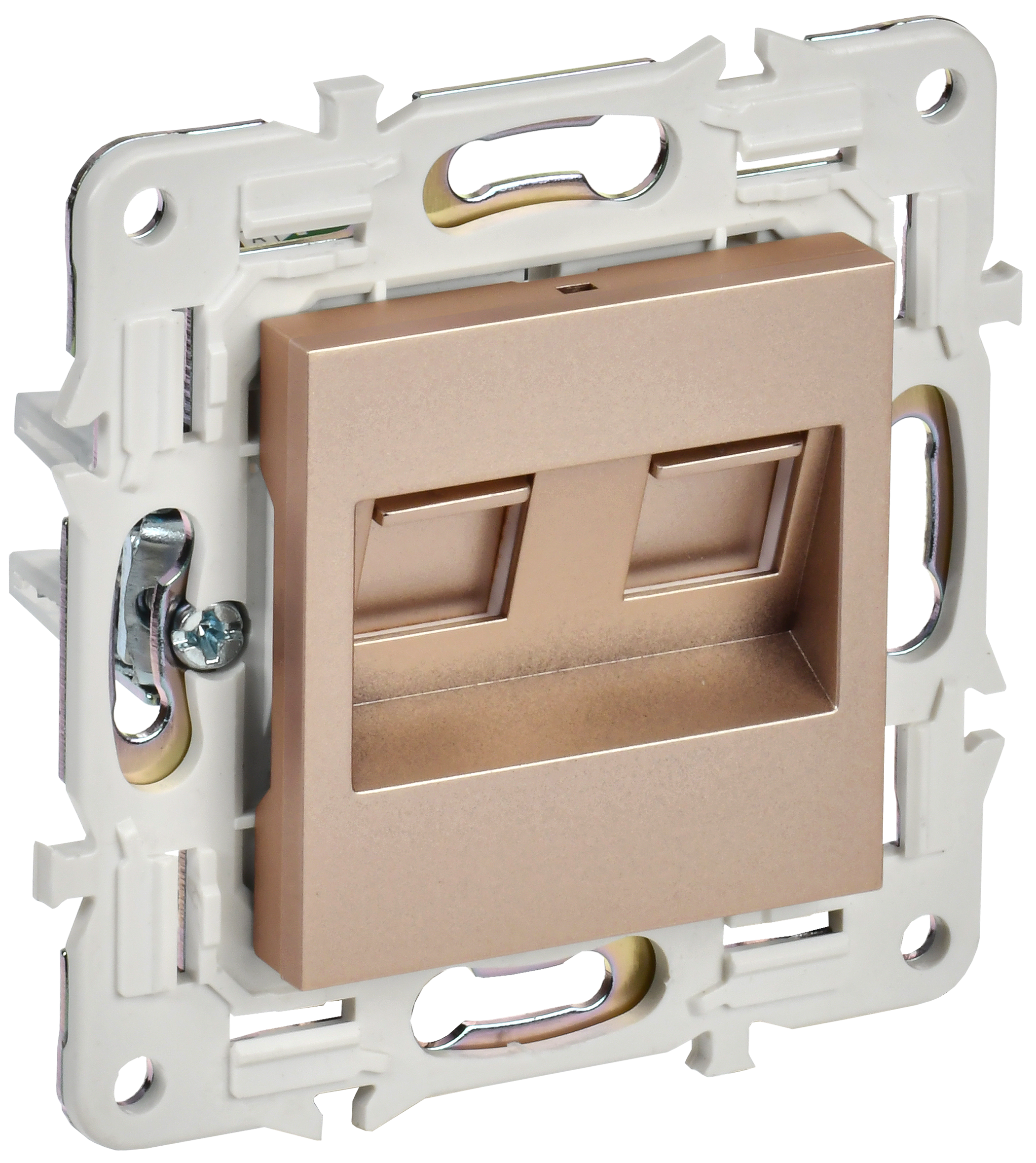 SKANDY Розетка компьютерная двойная RJ45 кат.5E SK-K03Sa песочный IEK