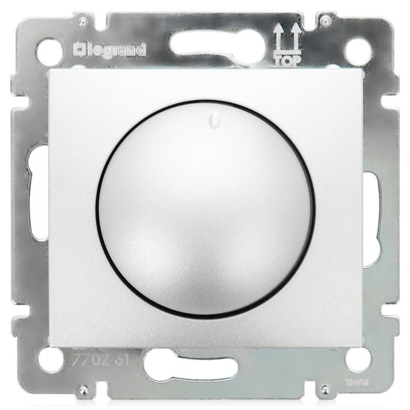 Светорегулятор поворотно-нажимной LED 400Вт алюминий VALENA DIY