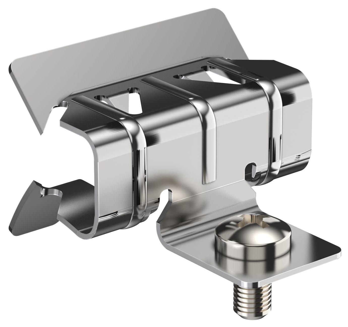 Зажим балочный 2-7 мм с отгибом и винтом М6х9 HDZ