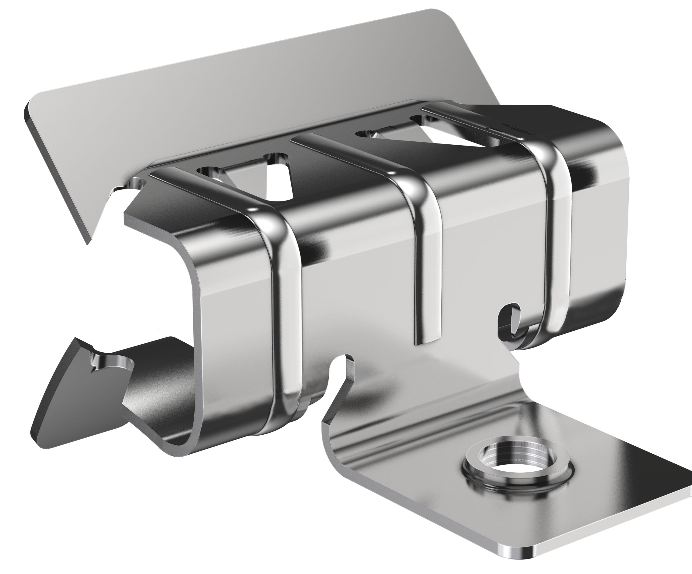 Зажим балочный 2-7 мм с отгибом и резьбой М6 HDZ