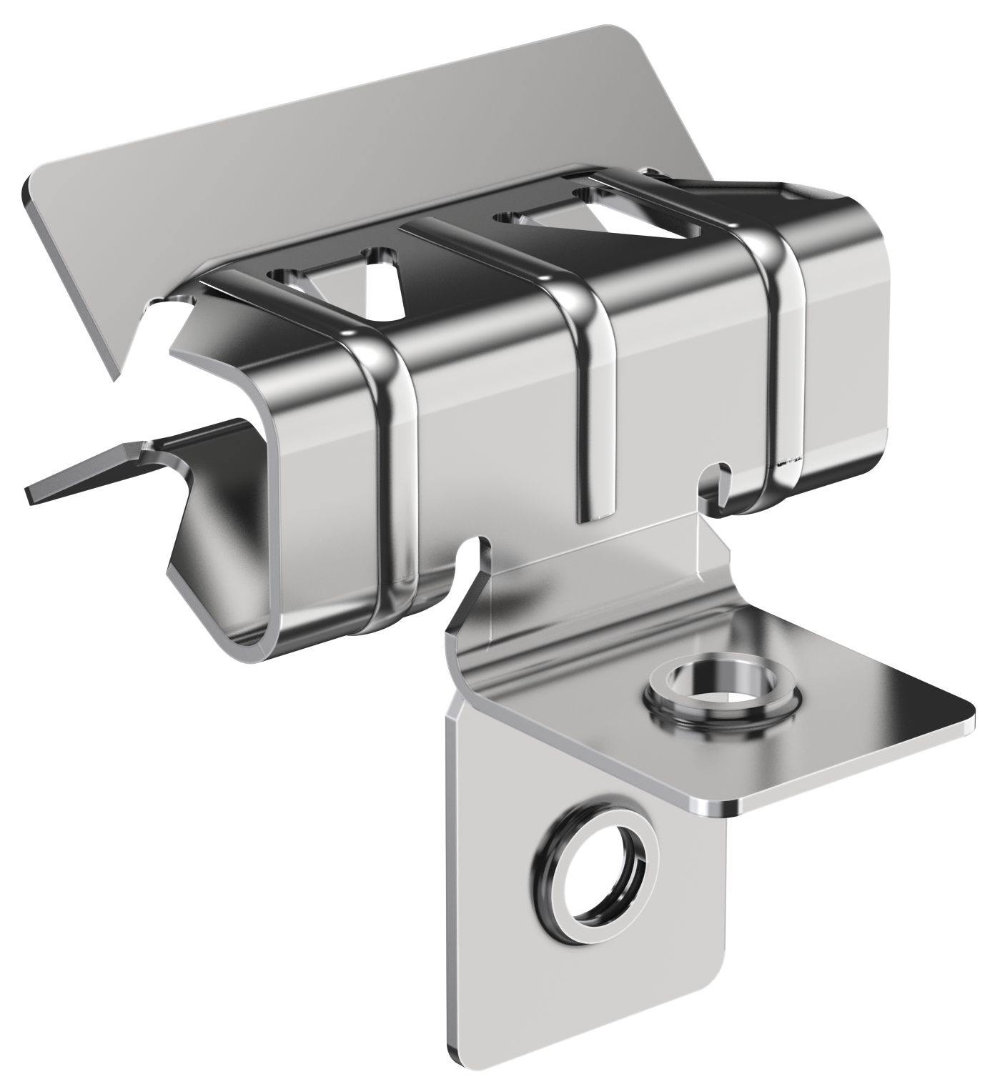 Зажим балочный вертикальный 1-5 мм с отгибом и резьбой М8 HDZ