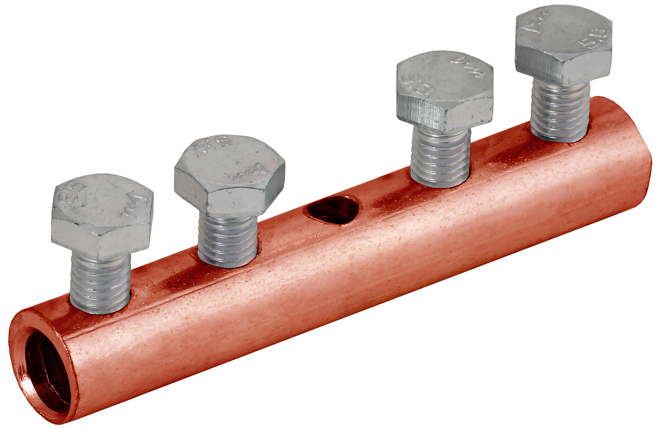 Зажим соединительный прямой пруток-пруток 6-10 мм медь