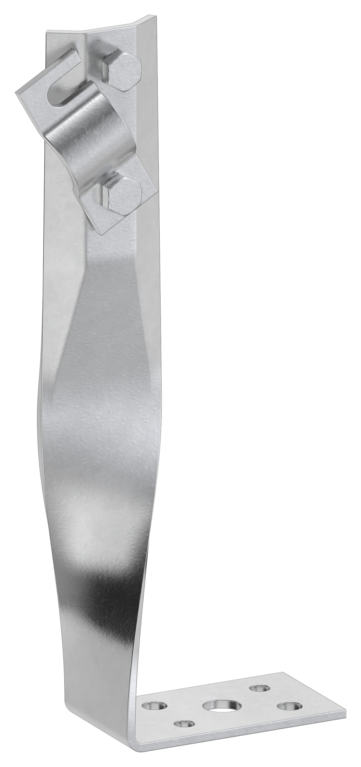 Держатель проводника круглого 6-10 мм винтовой угловой скрытый h 140 мм оцинкованная сталь