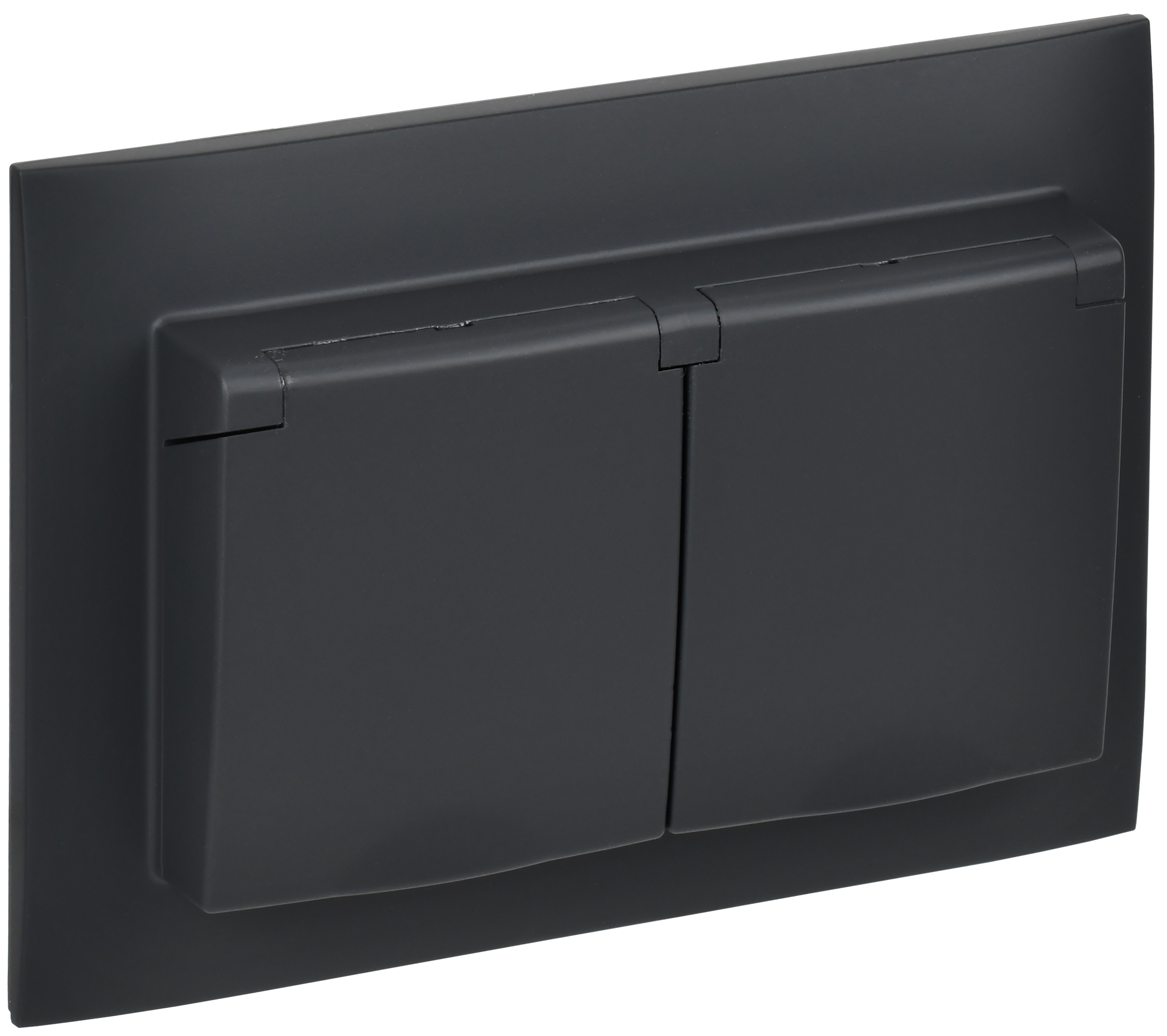 SKANDY Розетка 2-местная и крышкой 16А в сборе IP44 SK-R12G графит IEK