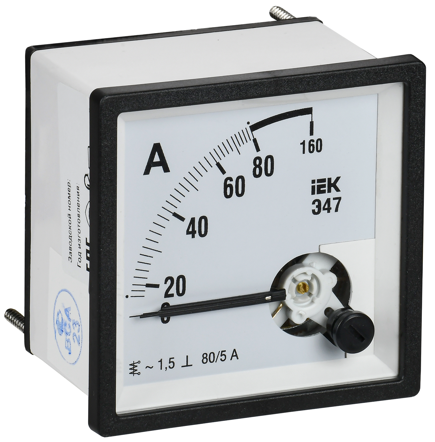 Амперметр Э47 80/5А класс точности 1,5 72х72 мм