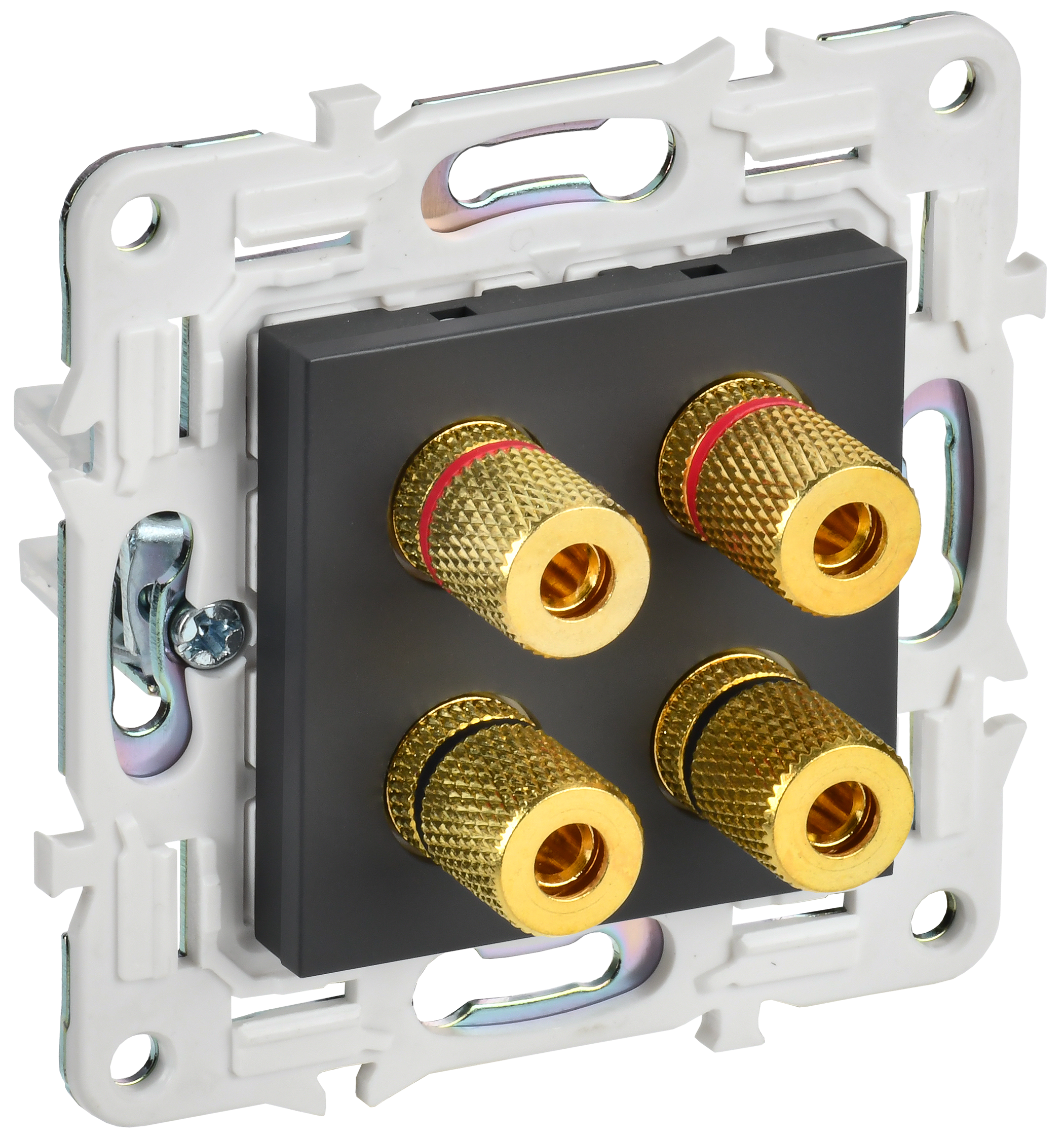 SKANDY Аудиорозетка 4-местная SK-A01T титан IEK