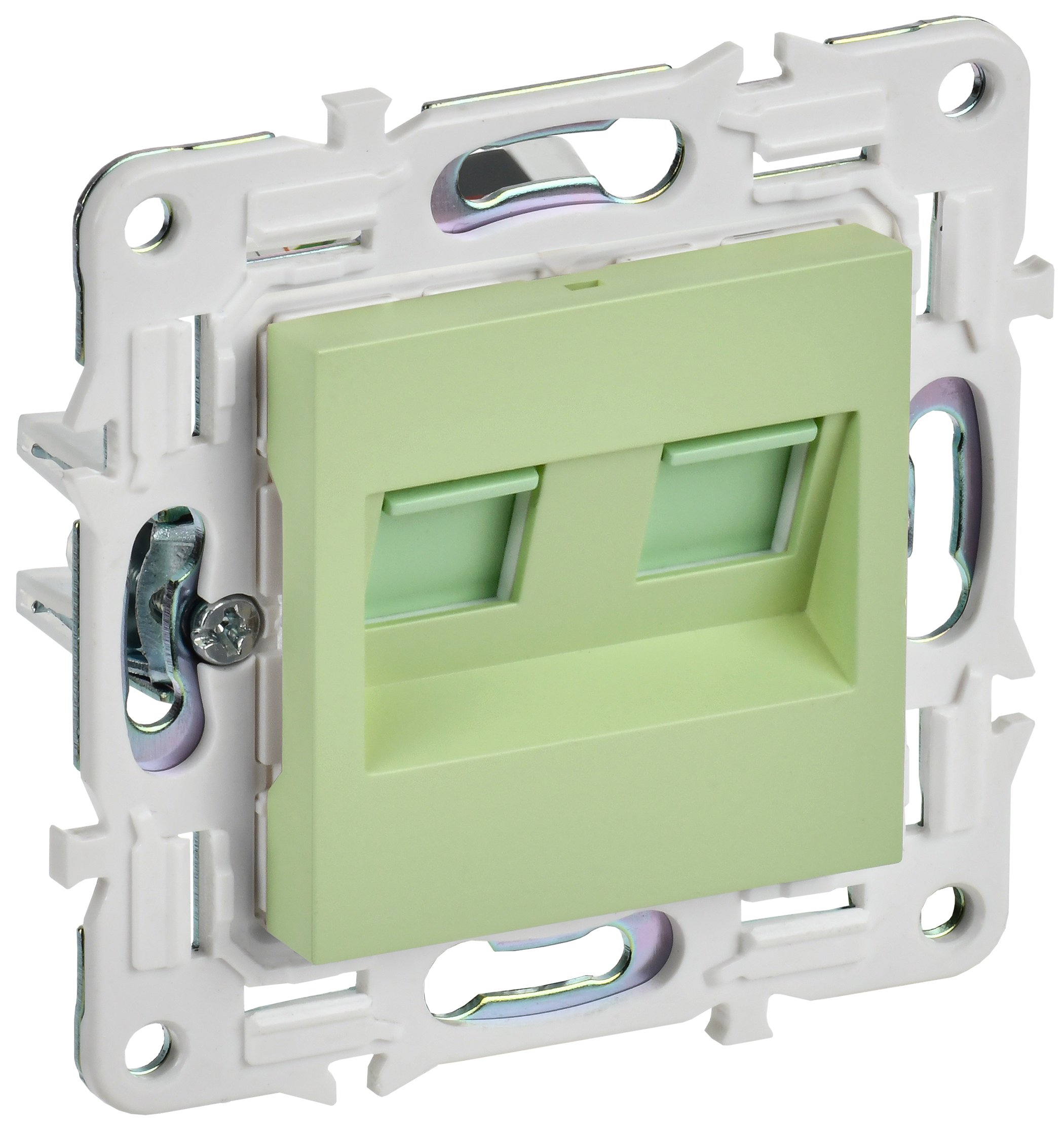 SKANDY Розетка компьютерная двойная RJ45 кат.6 SK-K04G мятный IEK