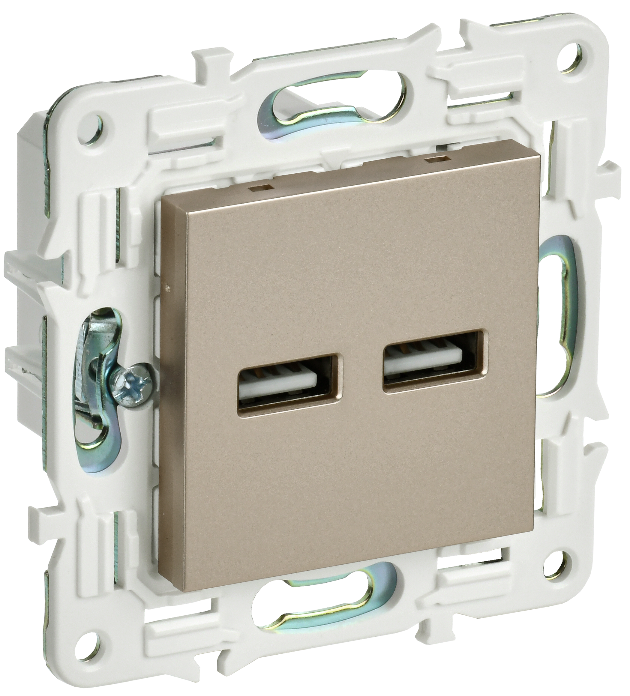 SKANDY Розетка USB A+A 3,1А SK-R15Sh шампань IEK