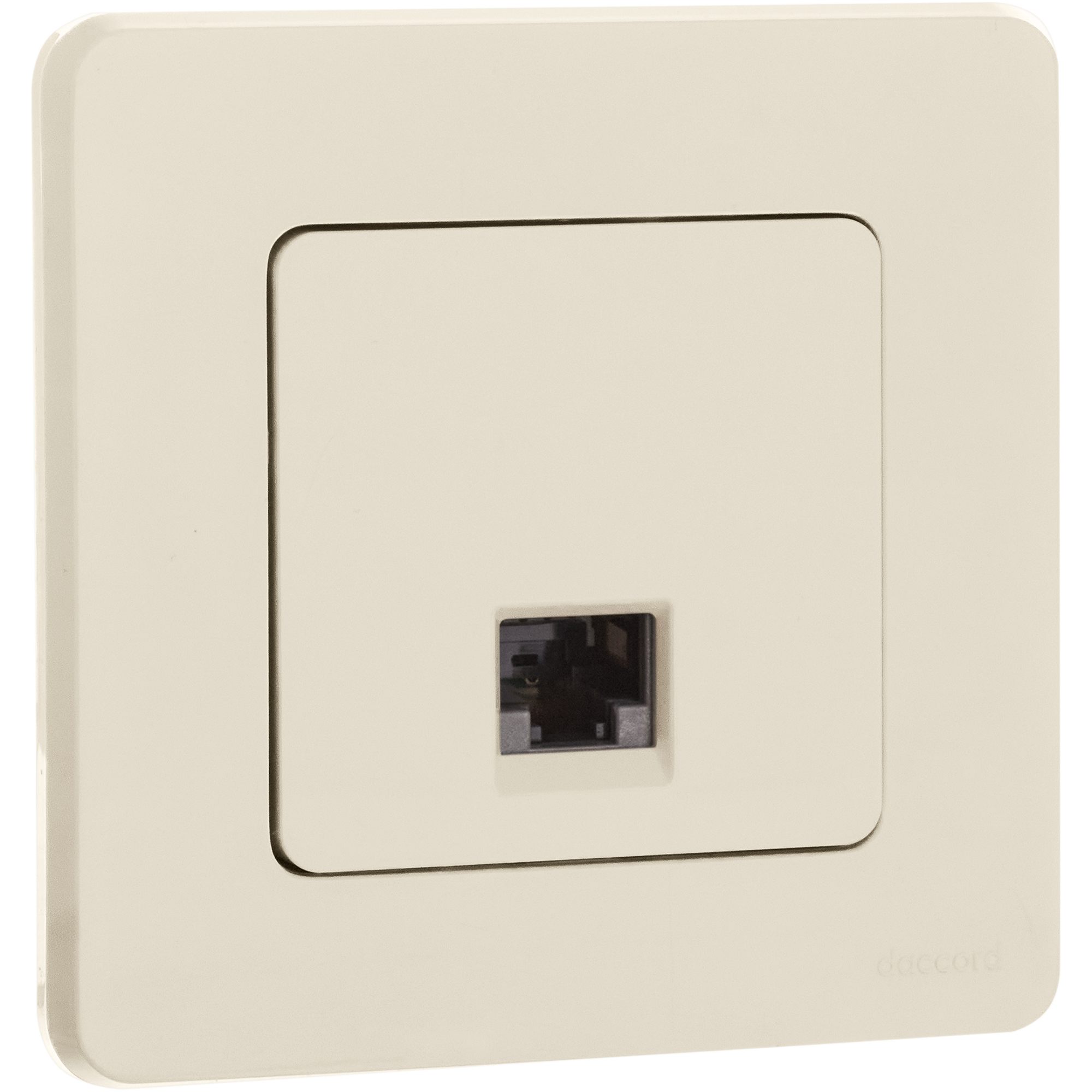 Розетка компьютерная RJ45 категория 6 UTP слоновая кость INSPIRIA