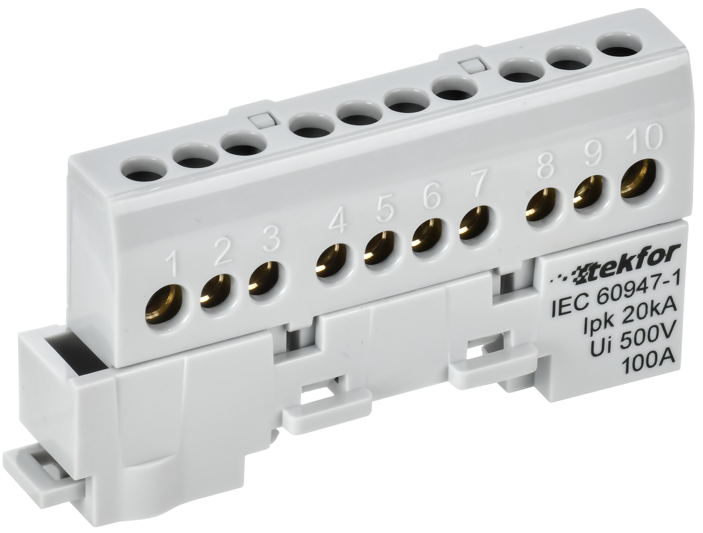 TEKFOR Шина L фаза изолированная на универсальном держателе 6х9-10-Ср IEK