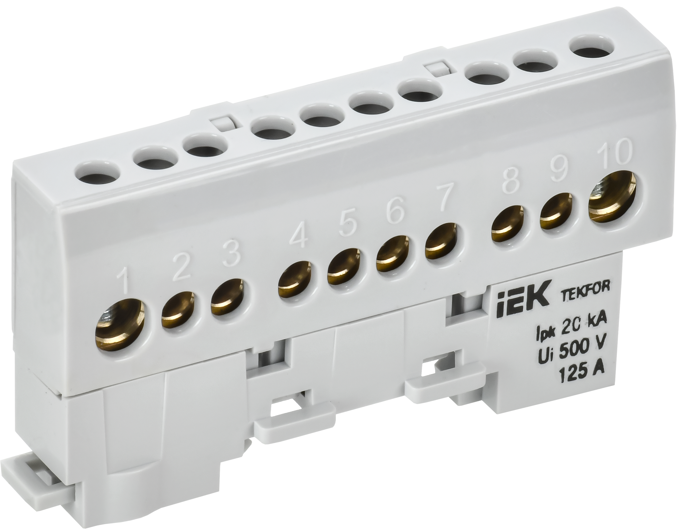 TEKFOR Шина L фаза изолированная на универсальном держателе 8х12-10-Ср IEK