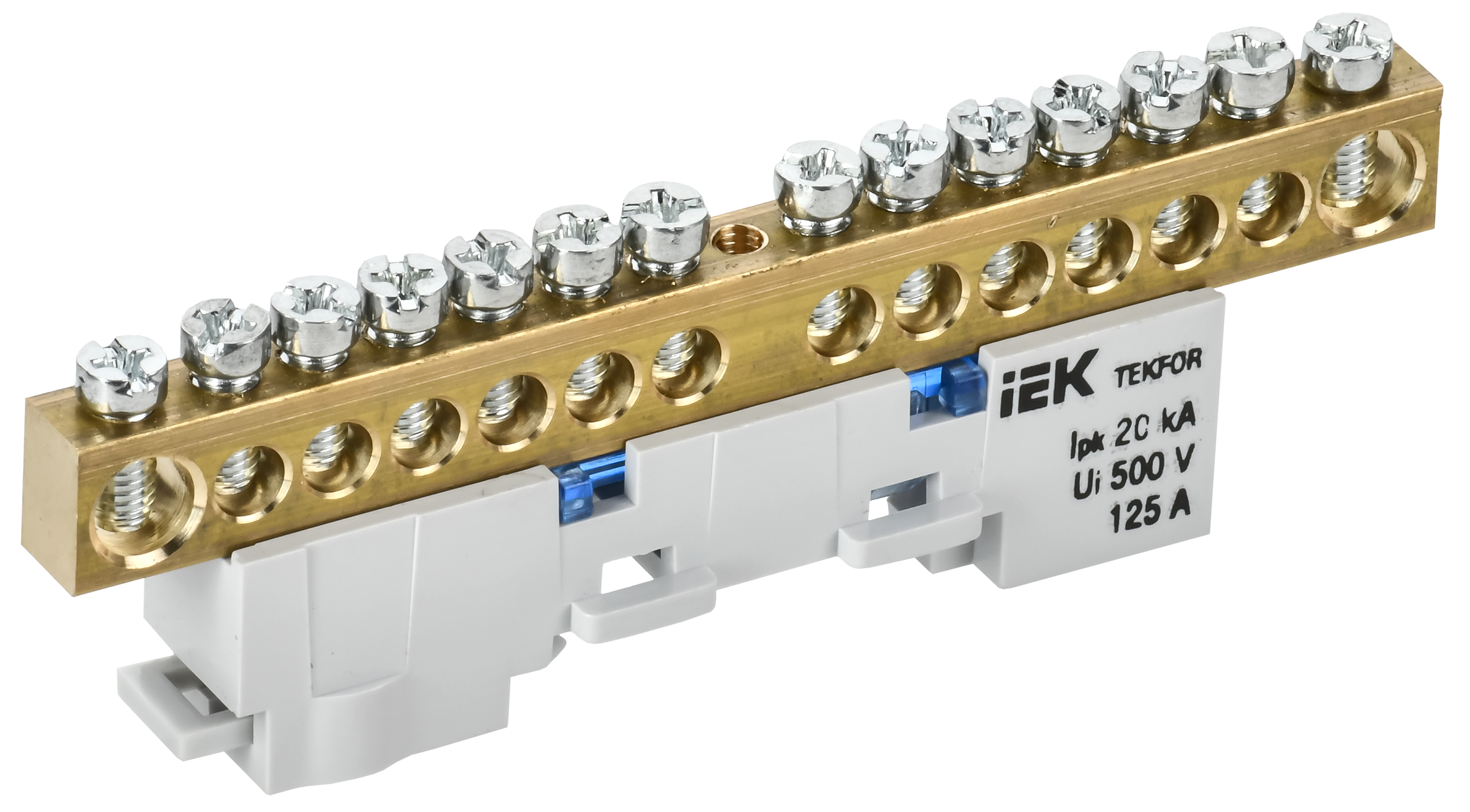 TEKFOR Шина N ноль неизолированная на универсальном держателе 8х12-14-С IEK