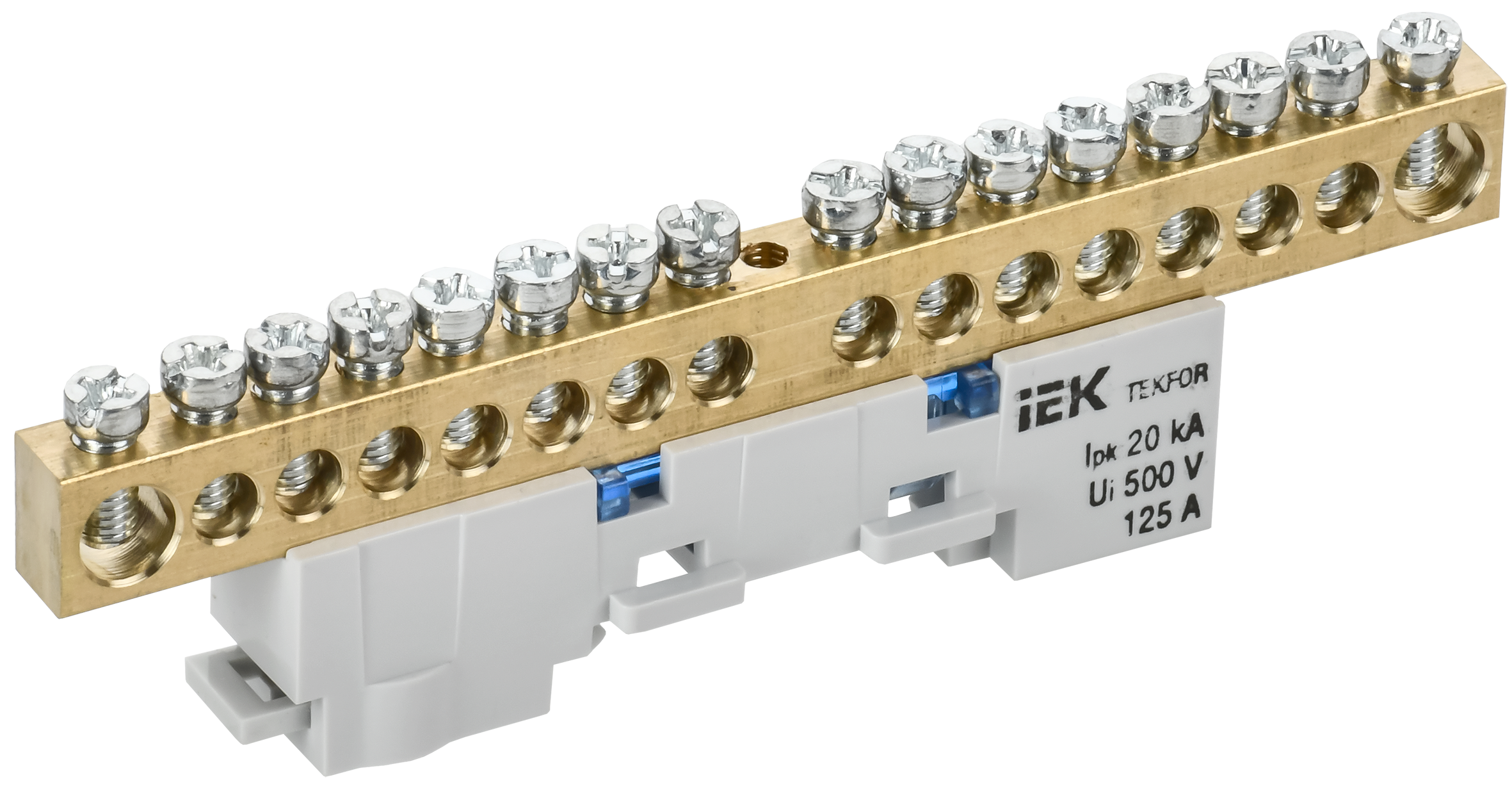 TEKFOR Шина N ноль неизолированная на универсальном держателе 8х12-16-С IEK