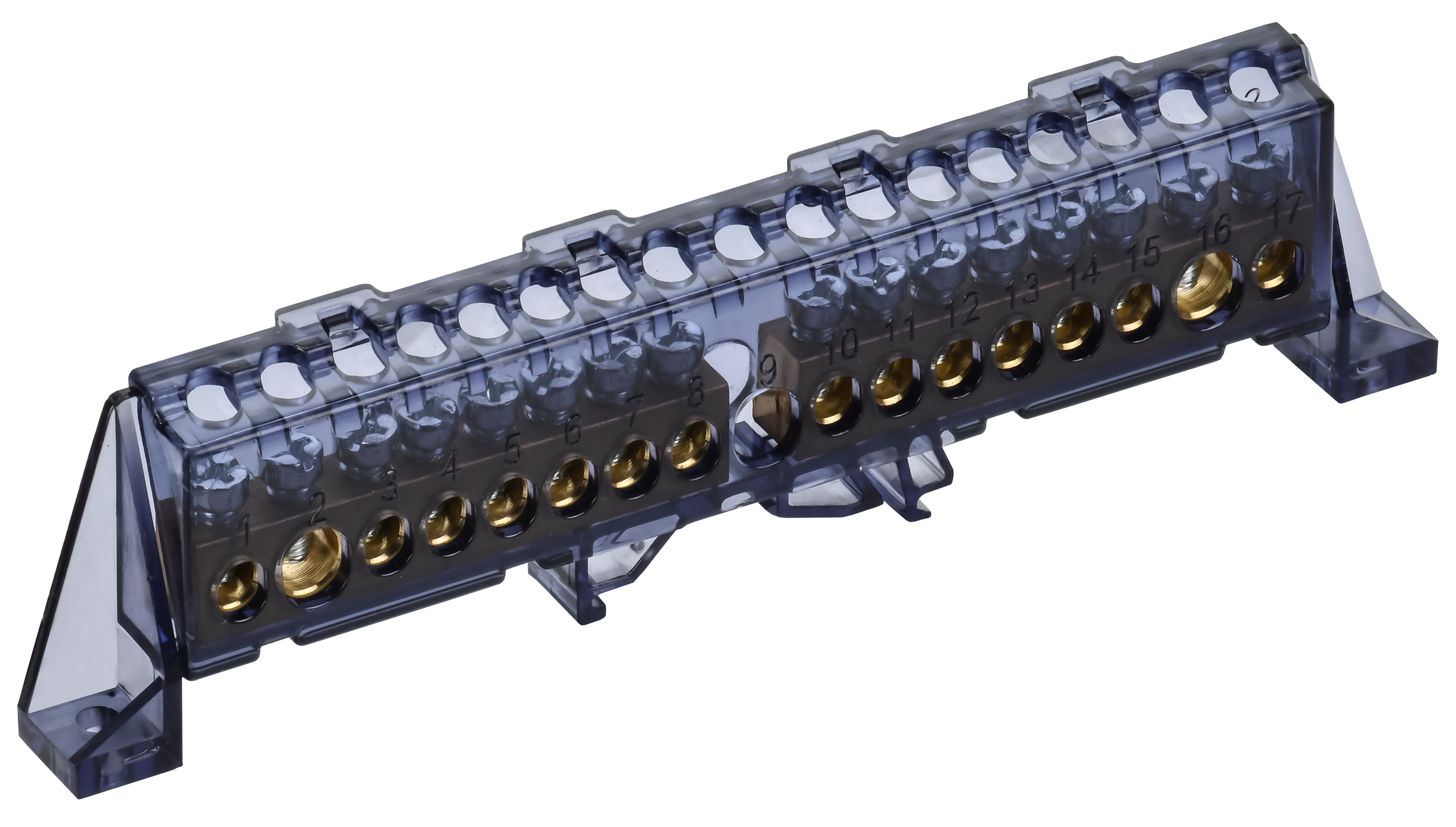 TEKFOR Шина N ноль в комбинированном DIN-изоляторе Стойка 8х12-(8+8)-Ч IEK