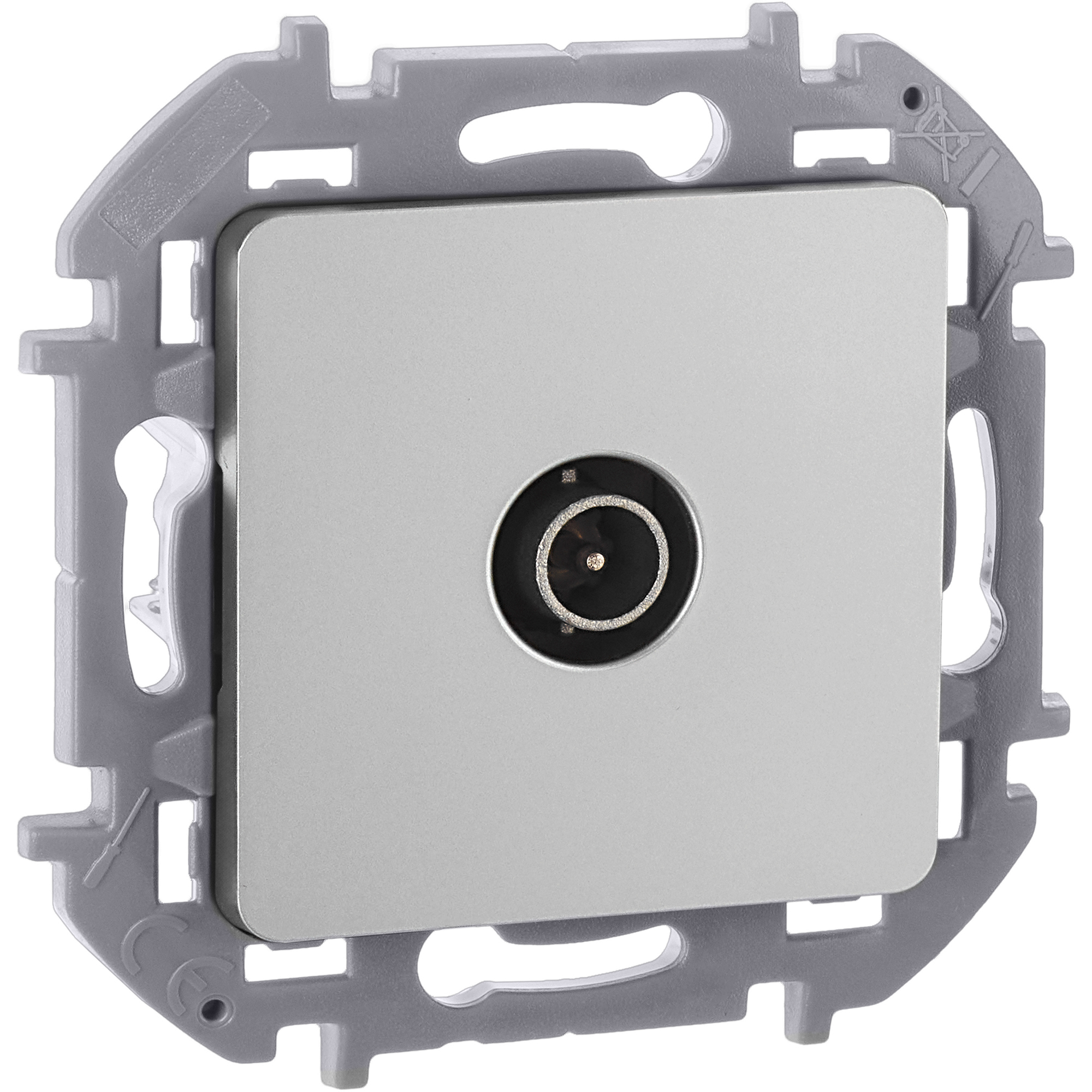 Розетка TV оконечная алюминий INSPIRIA