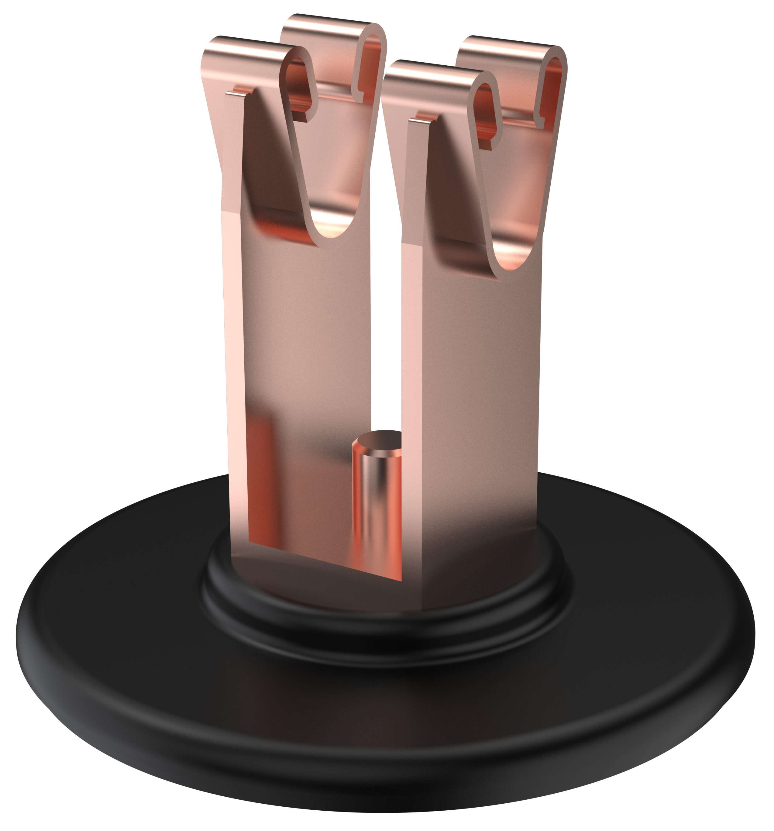 Держатель проводника круглого 8-10 мм для кровли основание клей медь