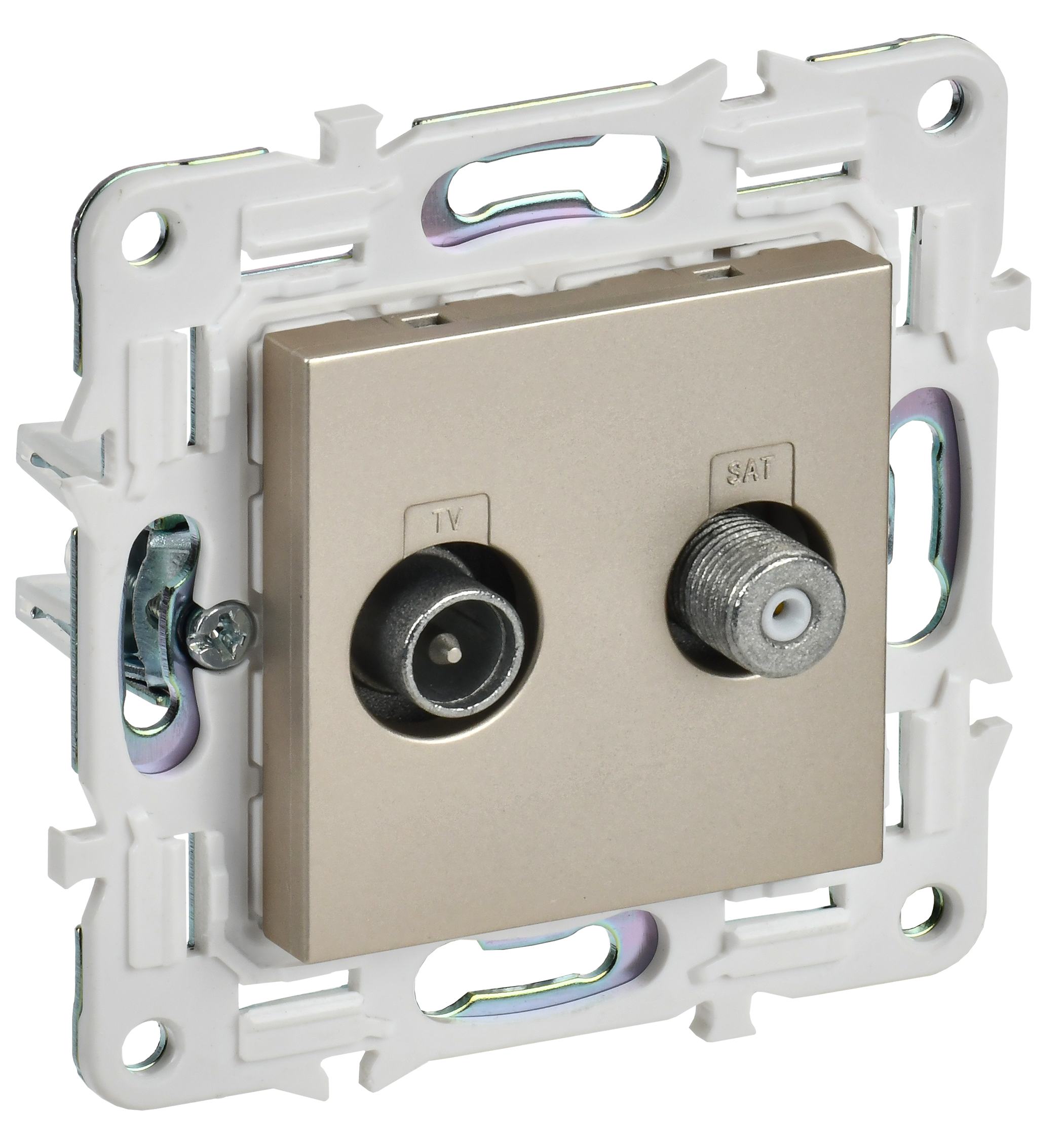 SKANDY Розетка двойная TV+SAT SK-A13Sh шампань IEK