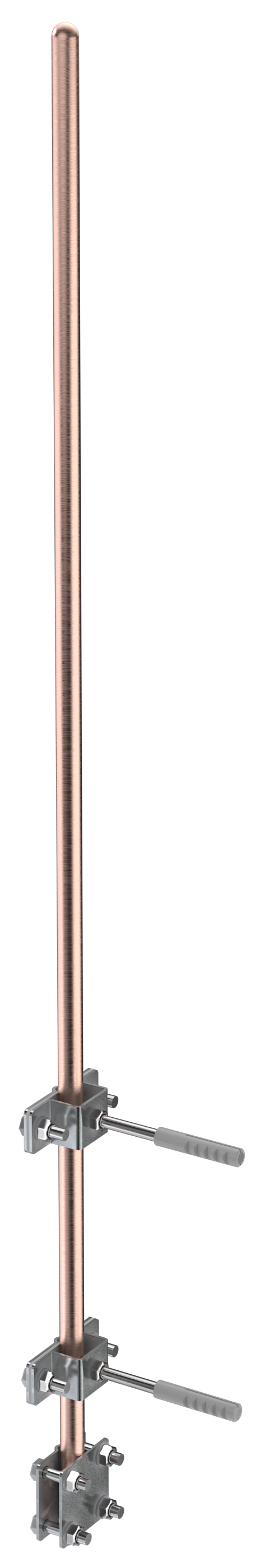 Молниеприемник с держателями L 2м медь