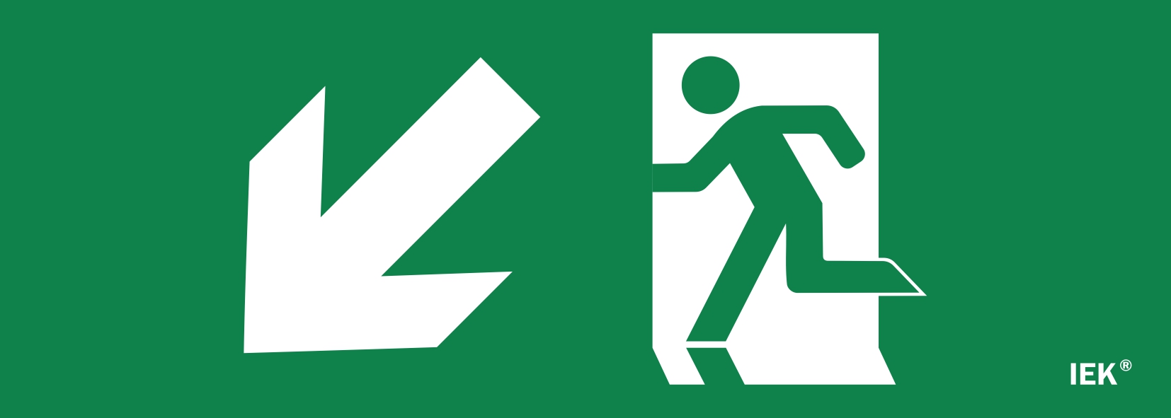 Этикетка самоклеящаяся 280х100 мм ''Фигура/стрелка вниз влево''