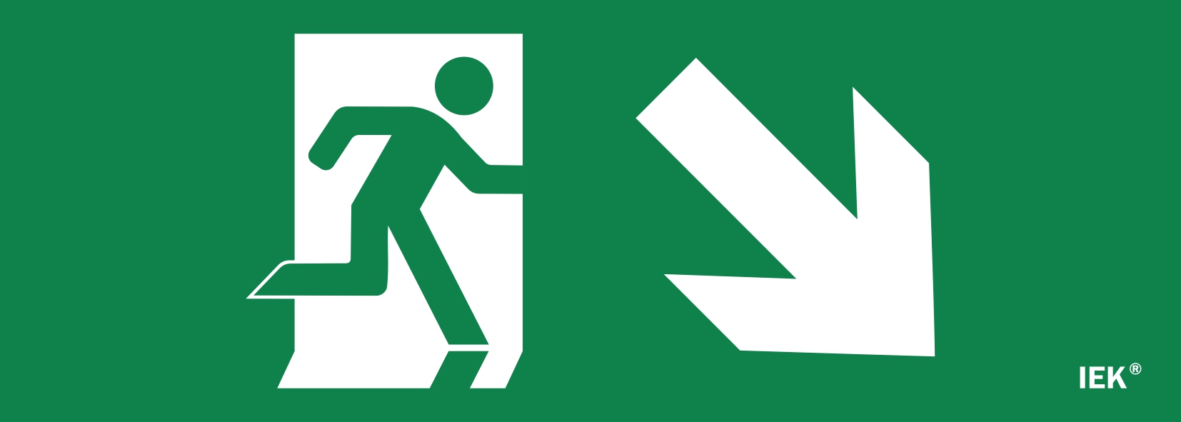 Этикетка самоклеящаяся 280х100 мм ''Фигура/стрелка вниз вправо''