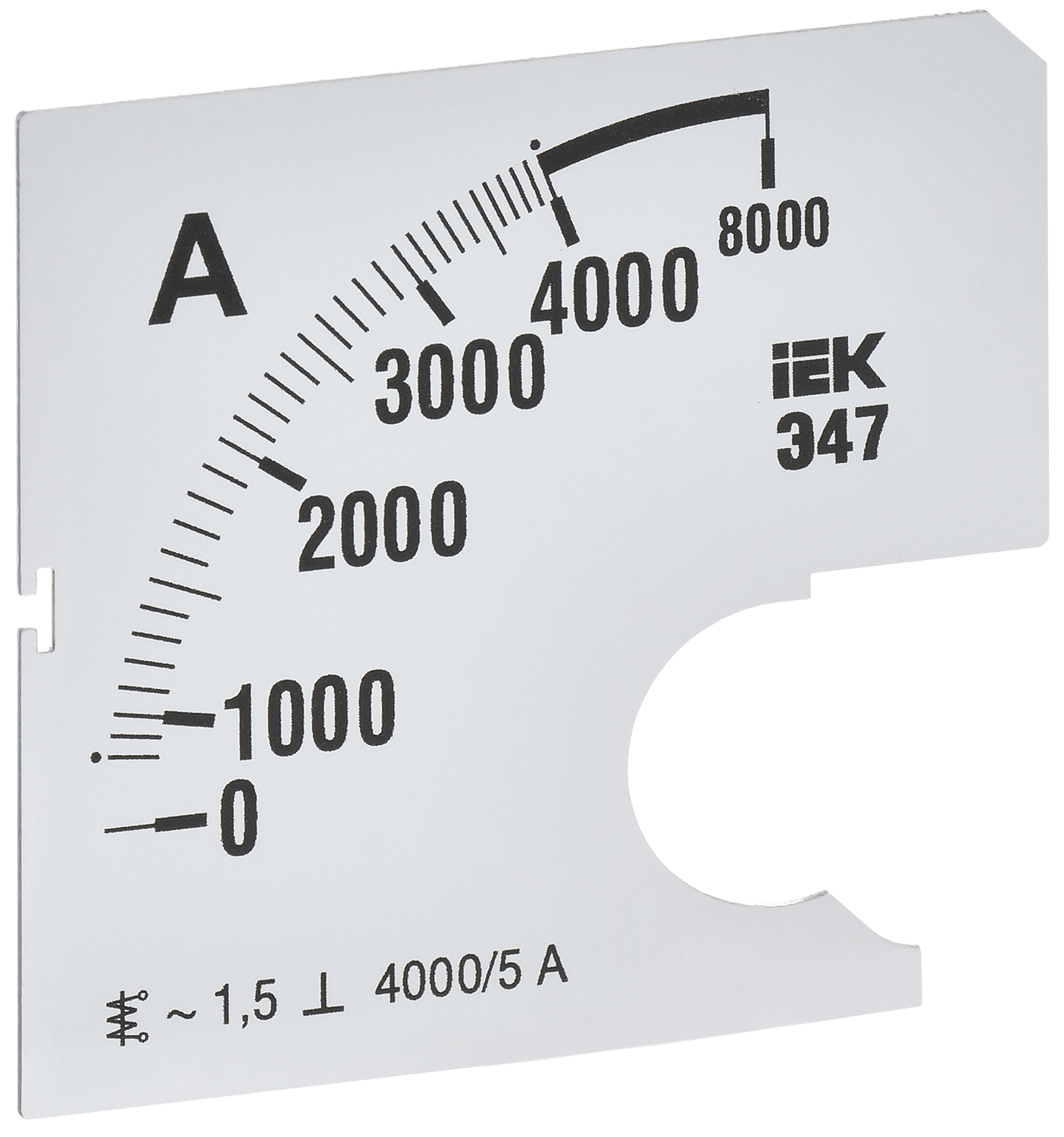 Шкала сменная для амперметра Э47 4000/5А класс точности 1,5 72х72мм