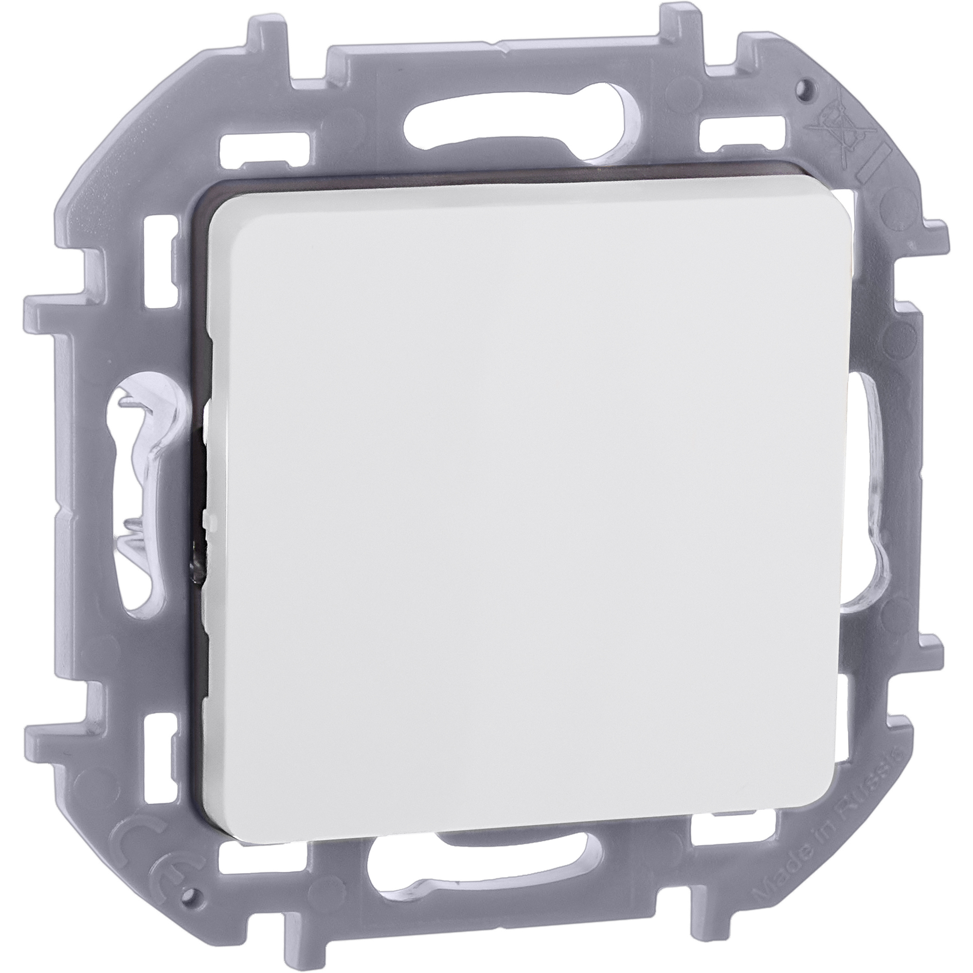 Выключатель 1-клавишный 10АХ безвинтовое крепление белый INSPIRIA