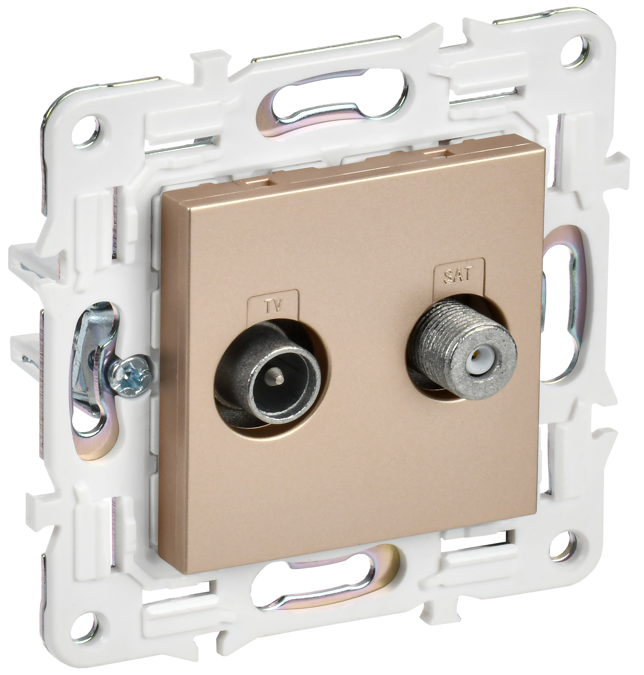SKANDY Розетка двойная TV+SAT SK-A13Sa песочный IEK
