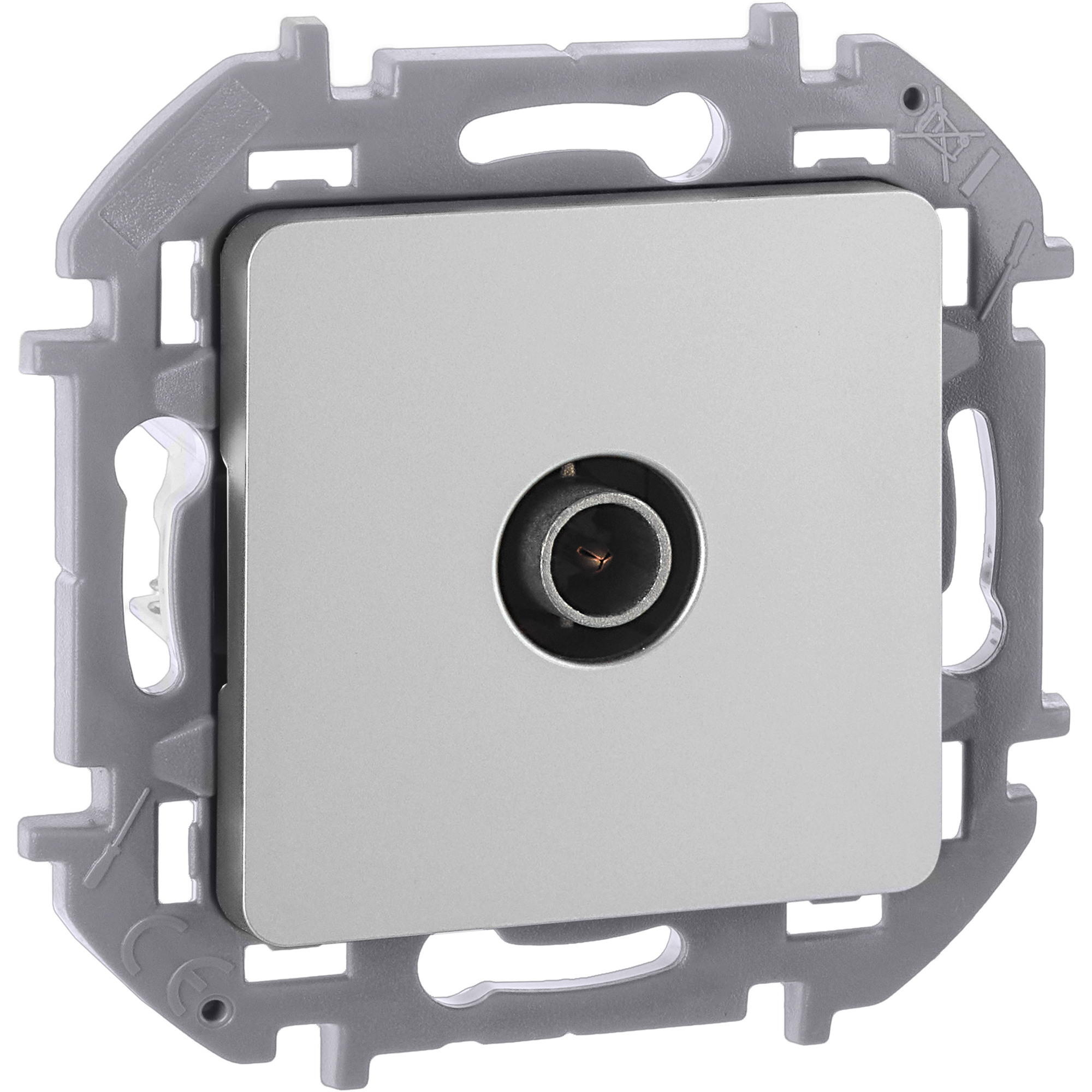 Розетка TV тип звезда алюминий INSPIRIA