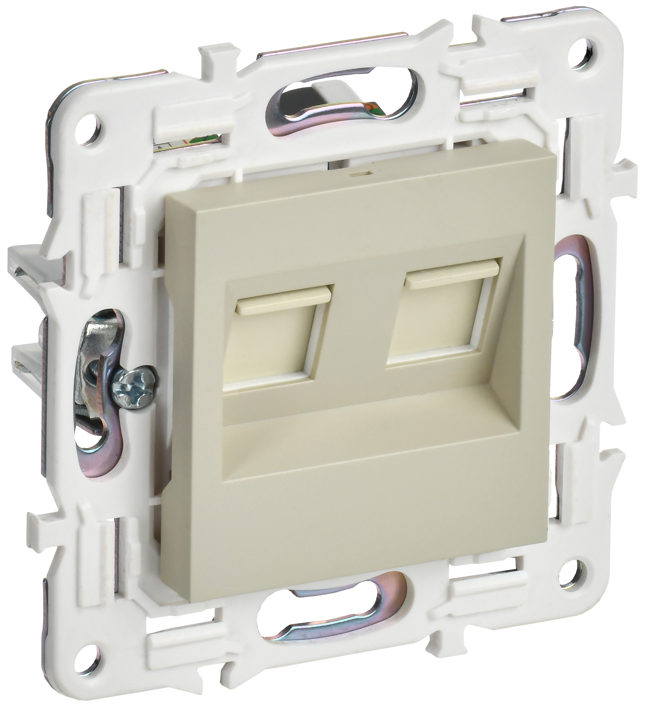 SKANDY Розетка компьютерная двойная RJ45 кат.6 SK-K04B бежевый IEK