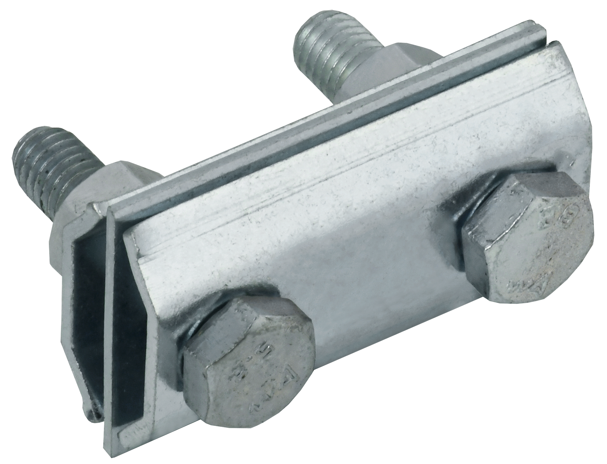 Зажим соединительный двойной сквозной пруток-пруток 8мм оцинкованная сталь HDZ