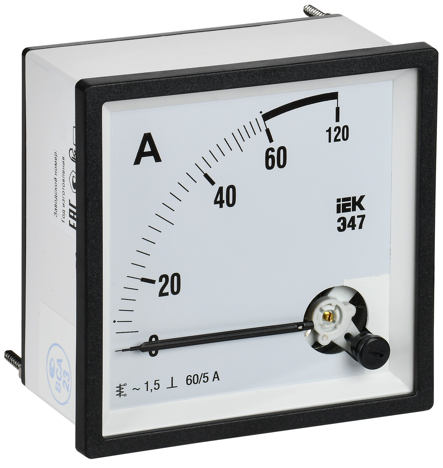 Амперметр Э47 60/5А класс точности 1,5 96х96 мм