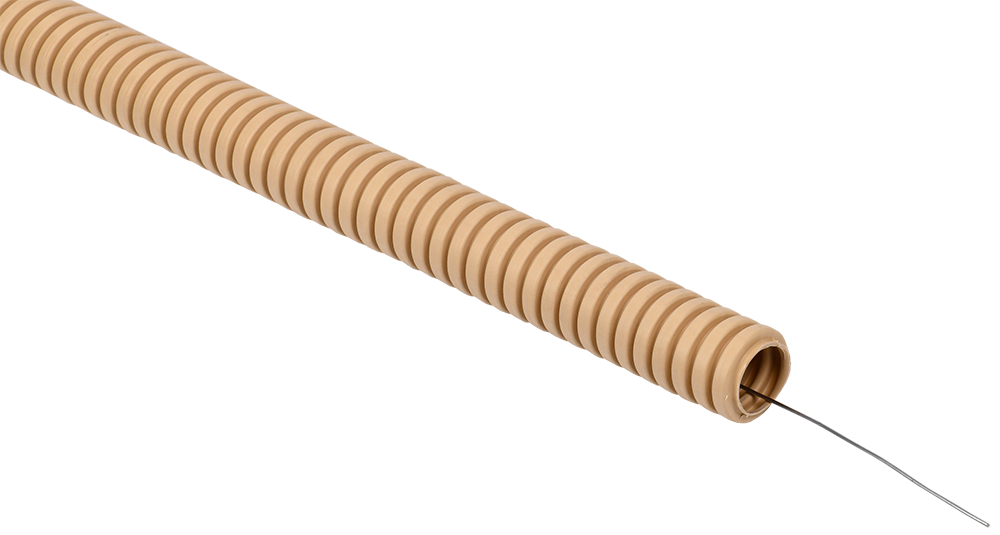 ELASTA Труба гофрированная ПВХ d=25мм с зондом сосна (25м) IEK