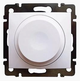 Светорегулятор поворотно-нажимной универсальный LED 300Вт белый VALENA DIY