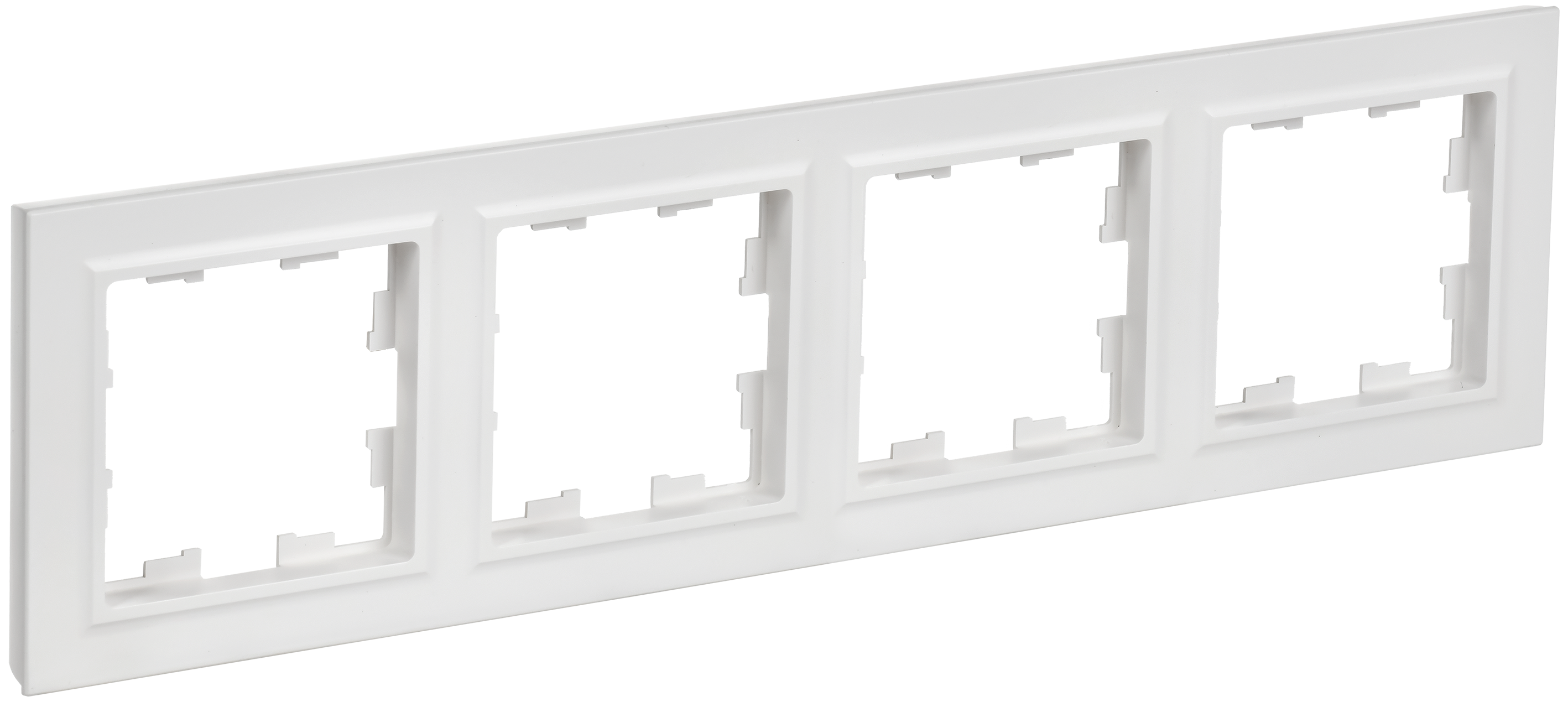 BRITE Рамка 4-местная РУ-4-БрАБ арктический белый IEK