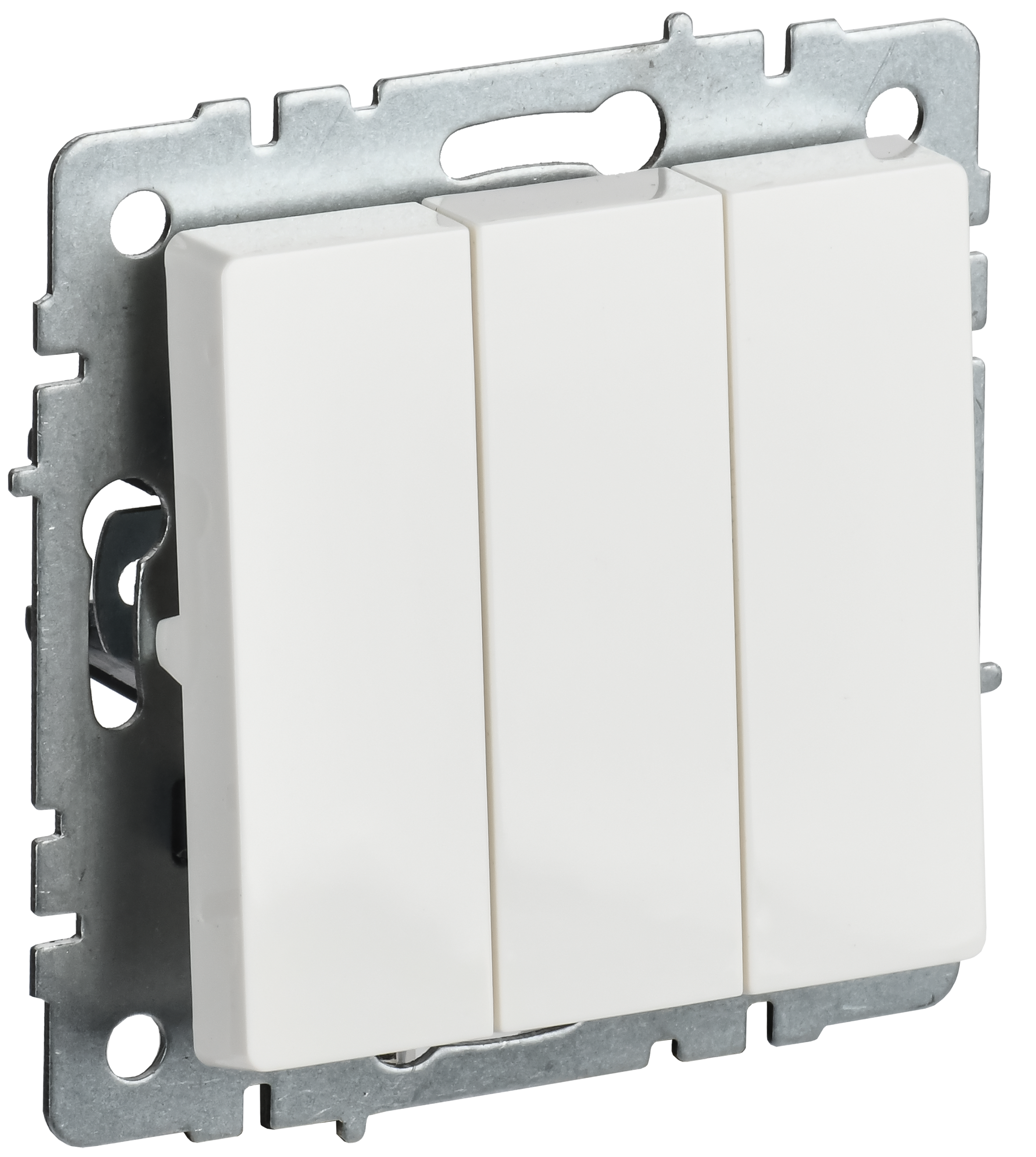 BRITE Выключатель 3-клавишный 10А ВС10-3-0-БрБ белый