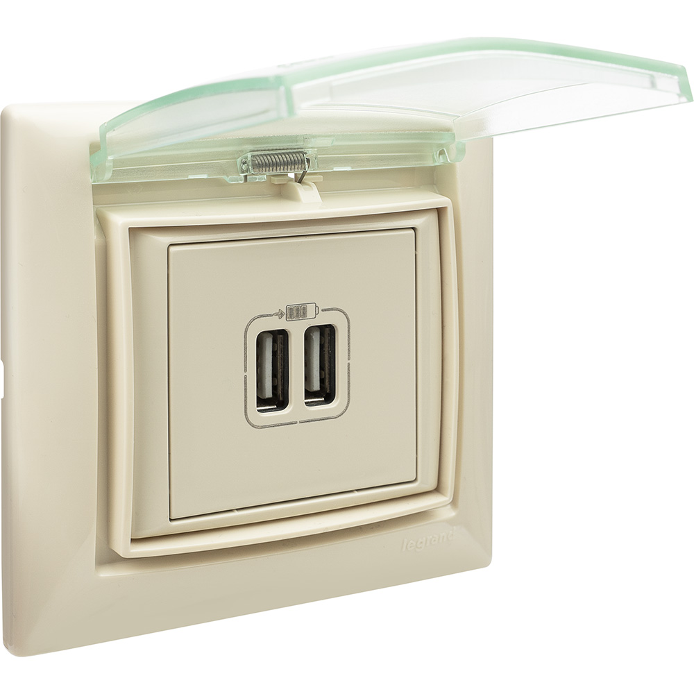 VALENA Рамка 1 пост IP44 слоновая кость