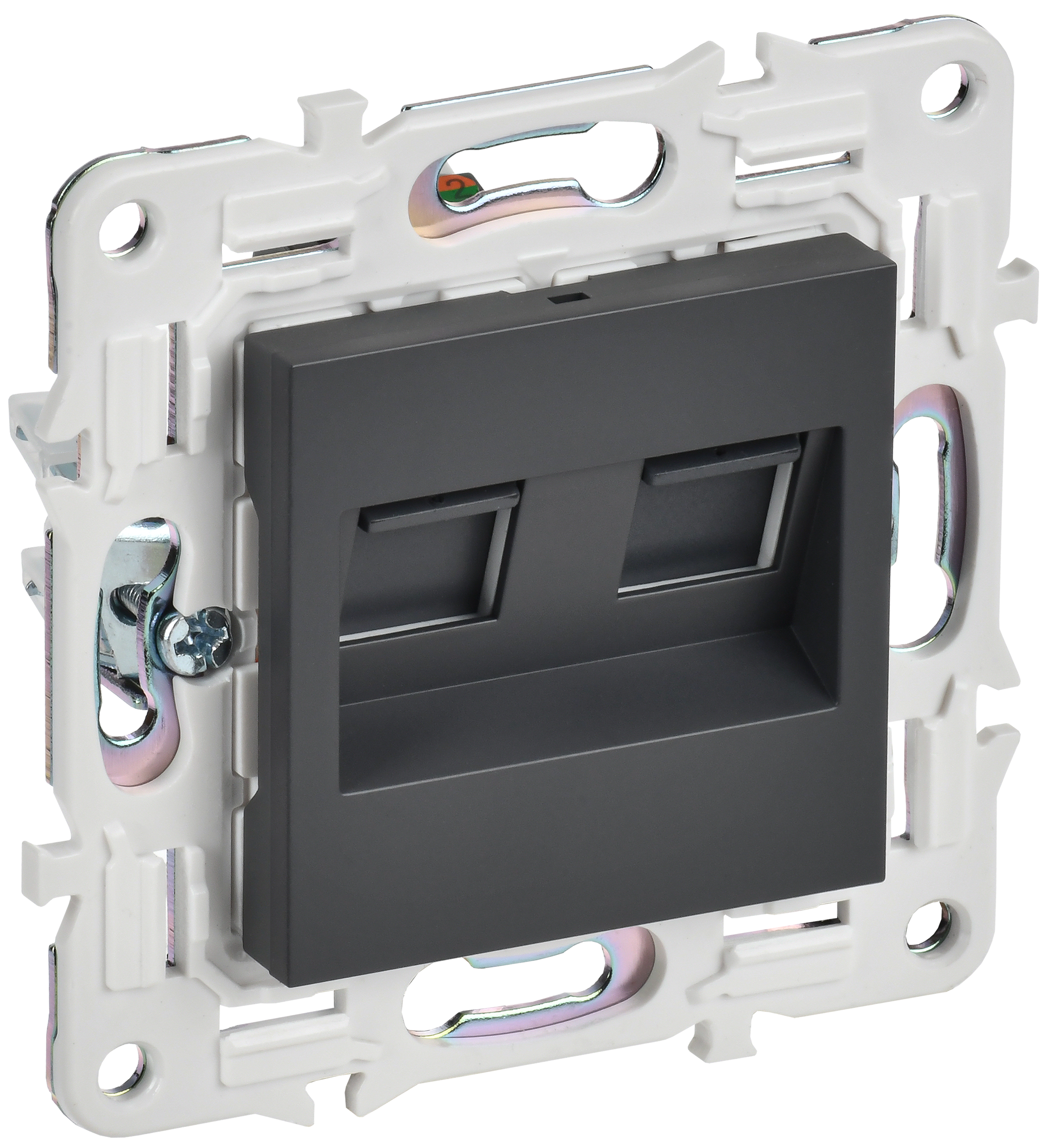 SKANDY Розетка компьютерная двойная RJ45 кат.6 SK-K04T титан IEK