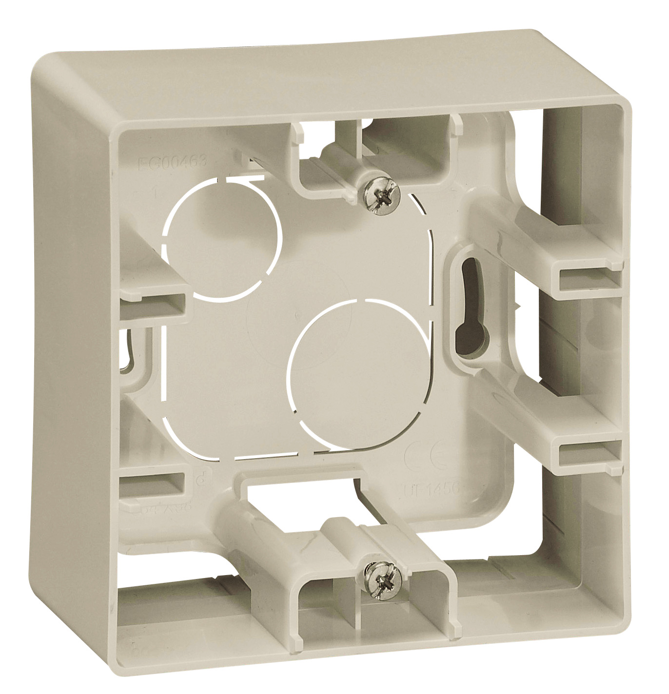 Коробка для накладного монтажа 1-местная слоновая кость ETIKA