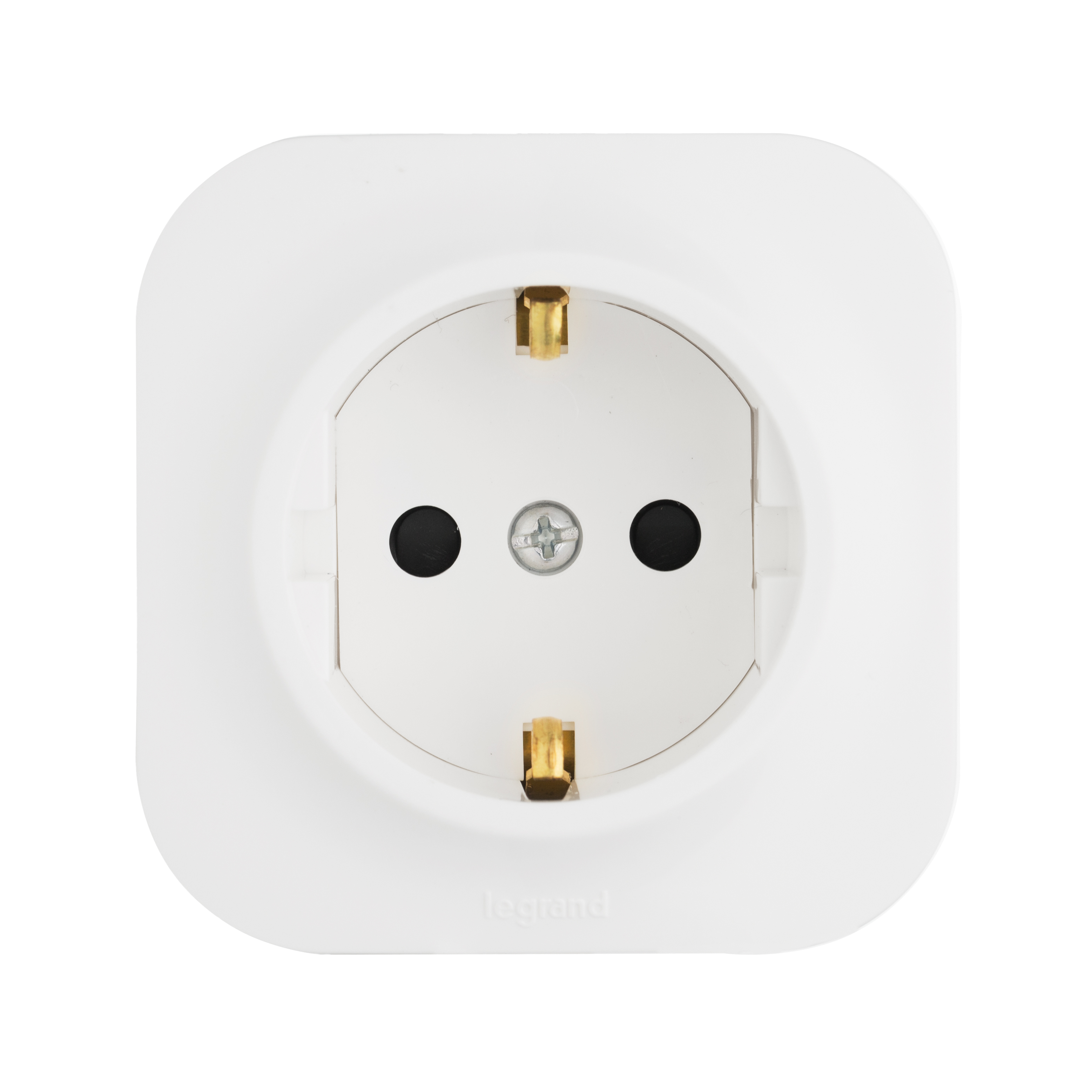 Розетка 1-местная для открытой установки с заземлением без защитных шторок 16А белый QUTEO