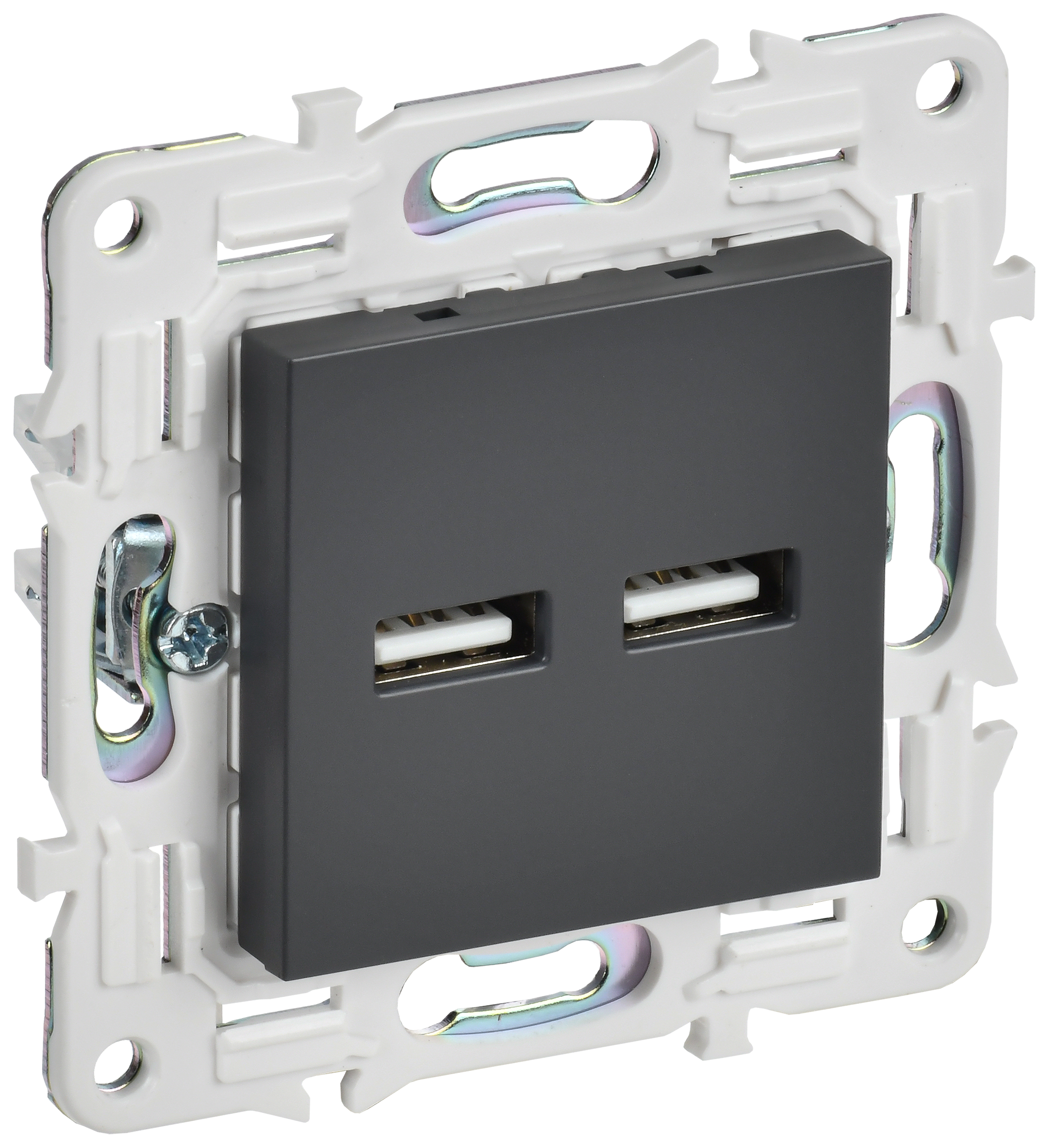 SKANDY Розетка USB A+A 3,1А SK-R15T титан IEK