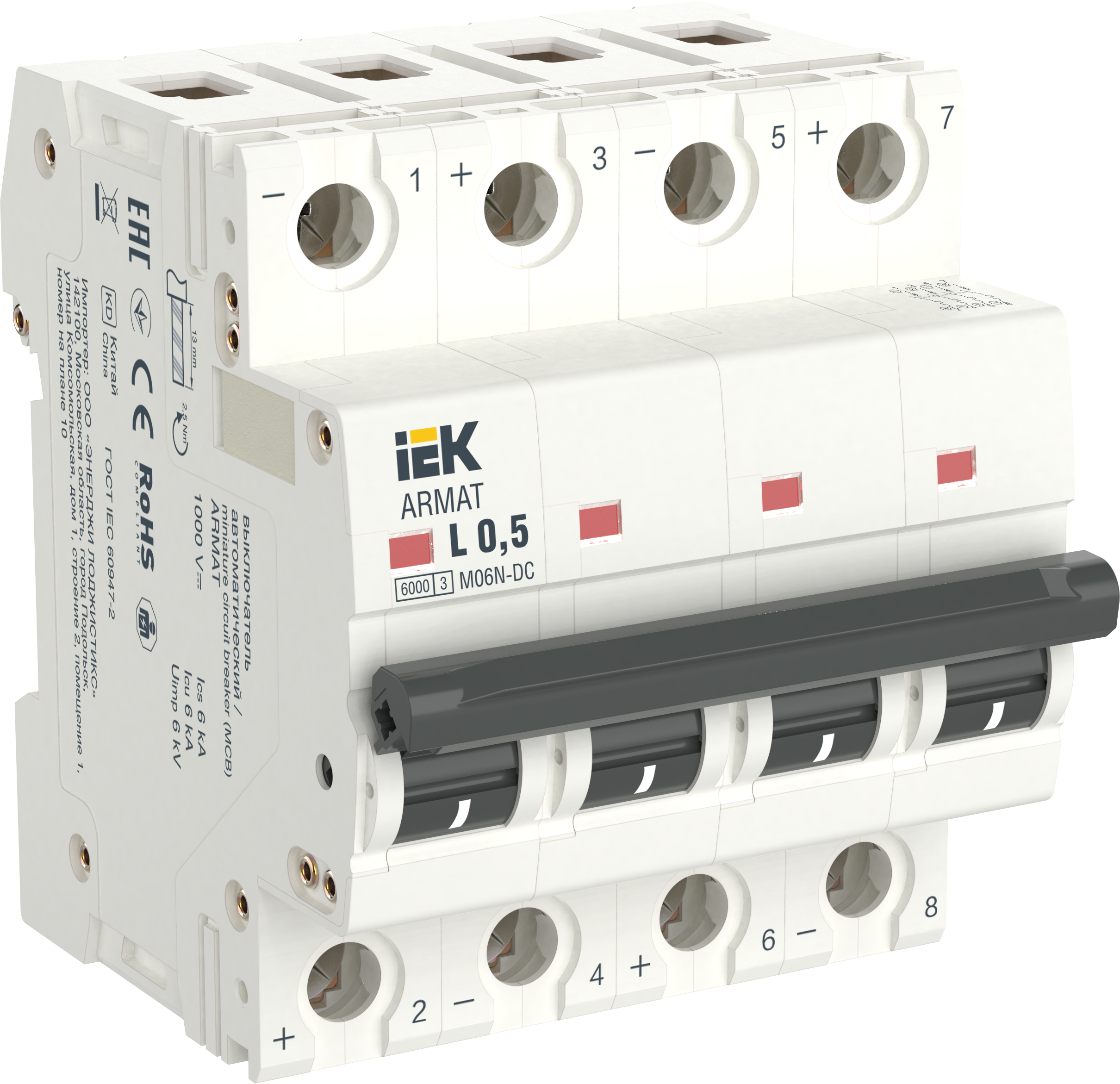 Выключатель автоматический M06N-DC 4P L 50А