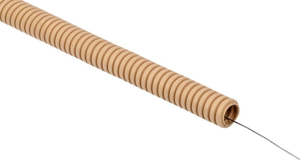 ELASTA Труба гофрированная ПВХ d=16мм с зондом сосна (25м) IEK