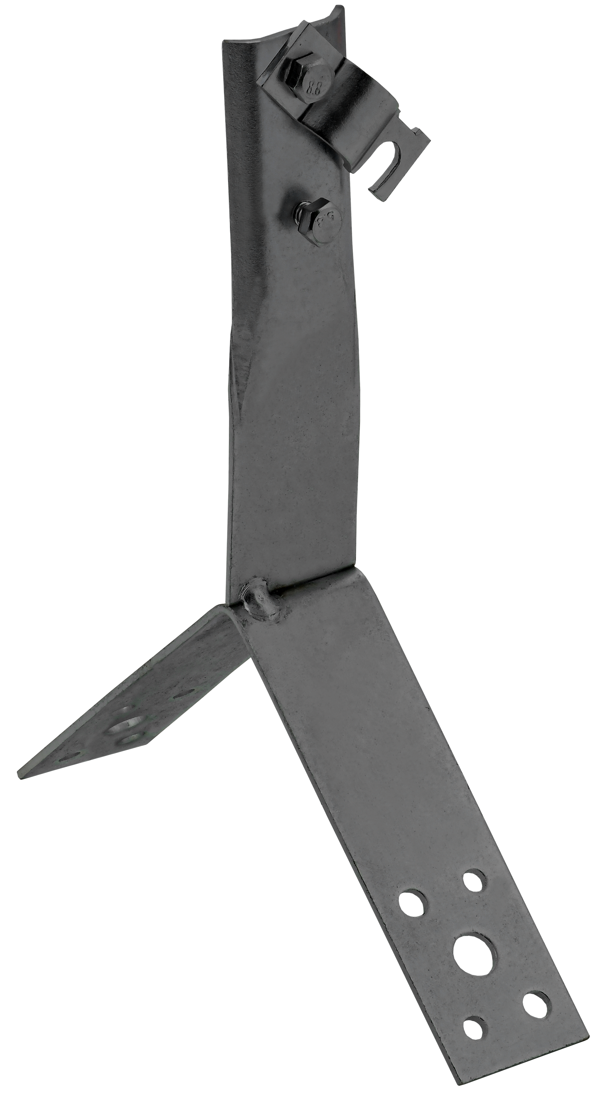 Держатель проводника круглого 6-10 мм винтовой для конька h 100 мм оцинкованная сталь TD