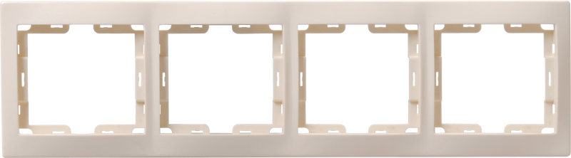 KVARTA Рамка 4-местная горизонтальная РГ-4-ККм кремовый GENERICA